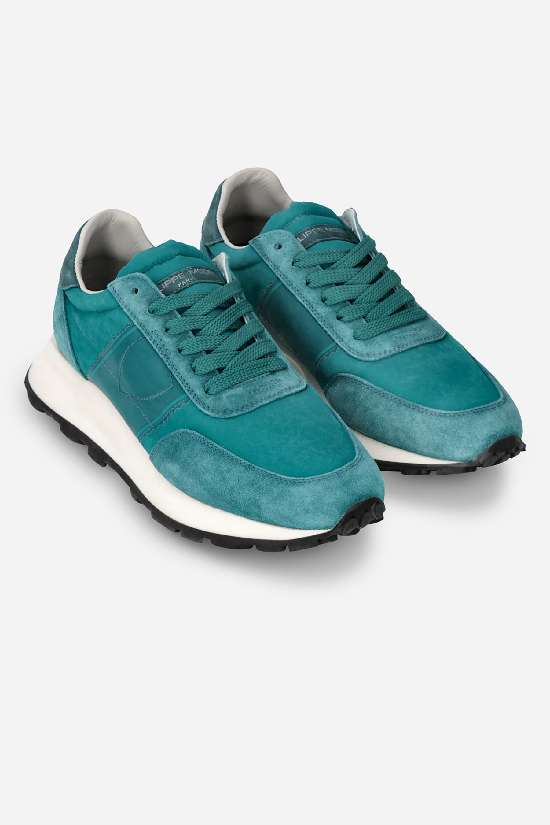 PHILIPPE MODEL Technical Fabric & Suede Running Sneakers Tour Low