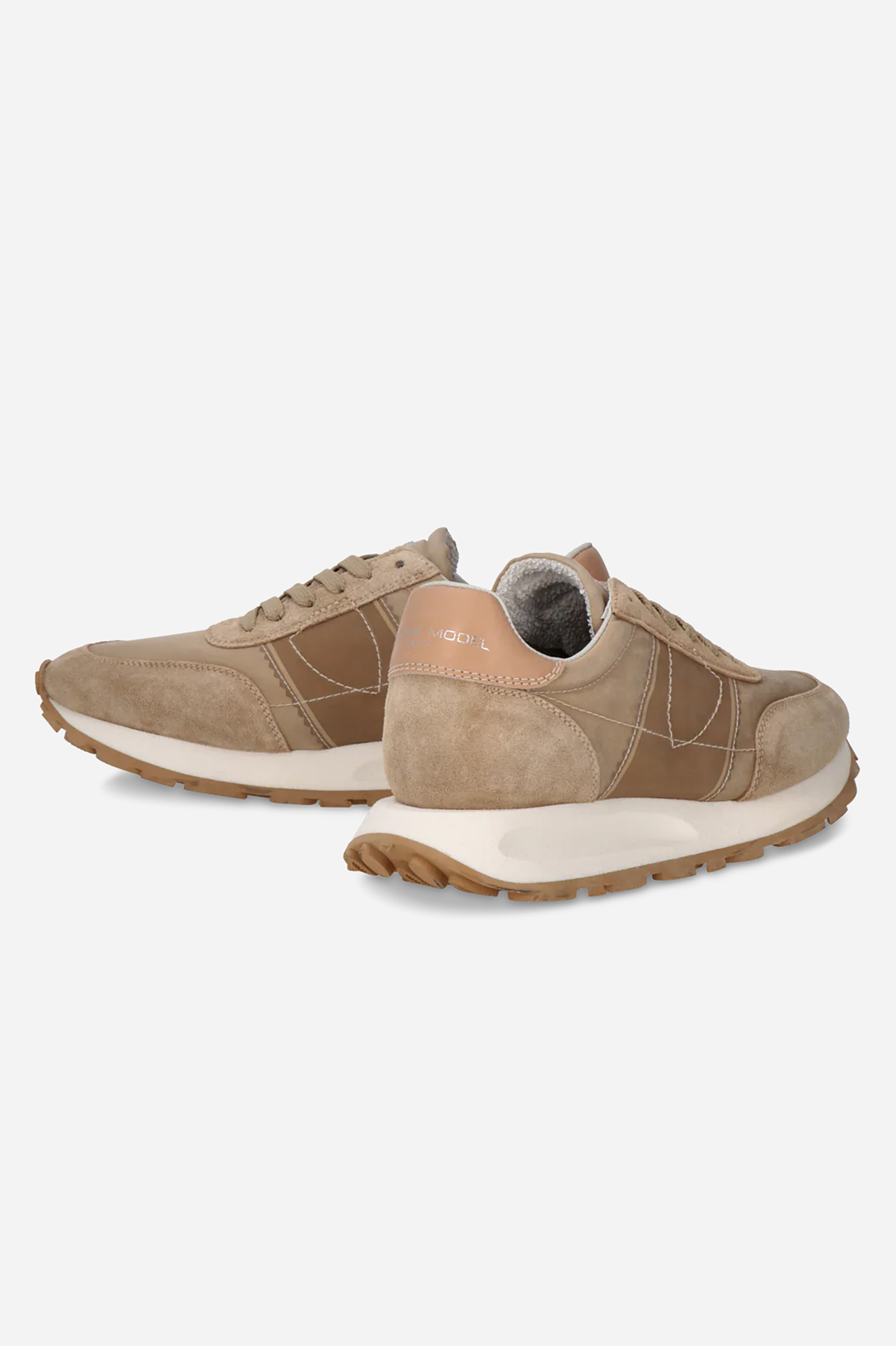 PHILIPPE MODEL Technical Fabric & Suede Running Sneakers Tour Low