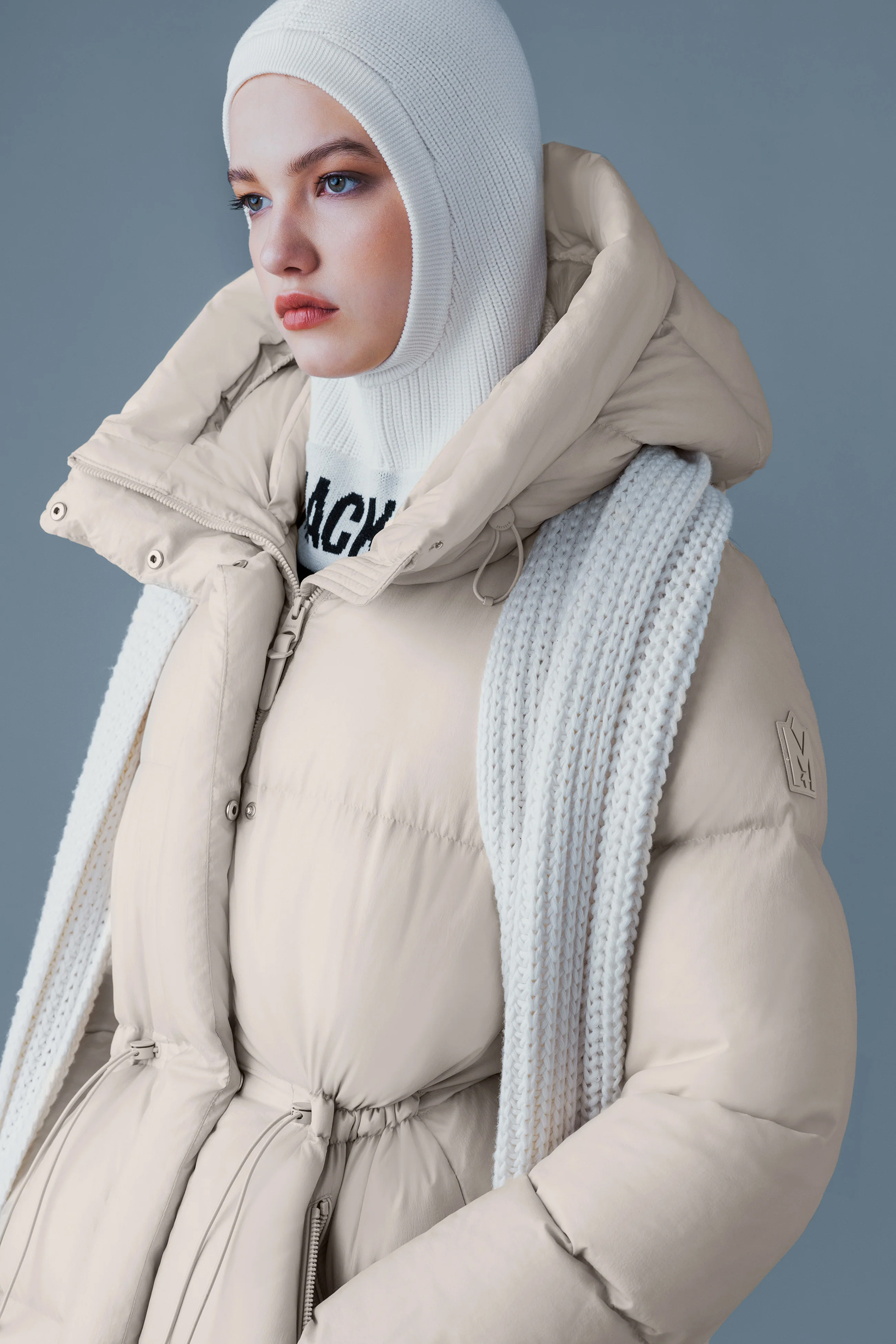 MACKAGE Hooded Crinkle Nylon Down Jacket Freya-SW