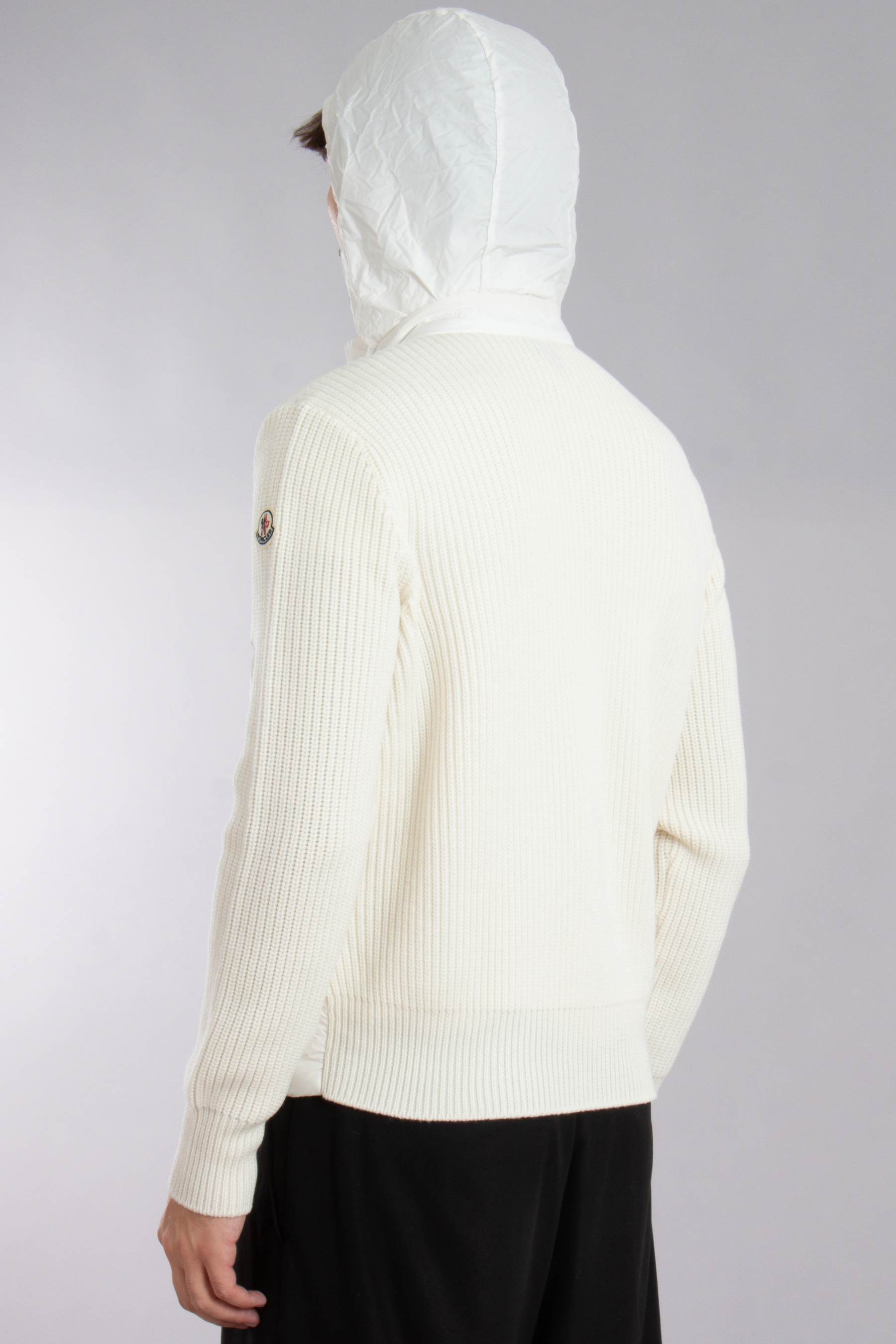 MONCLER Down Padded Virgin Wool Cardigan