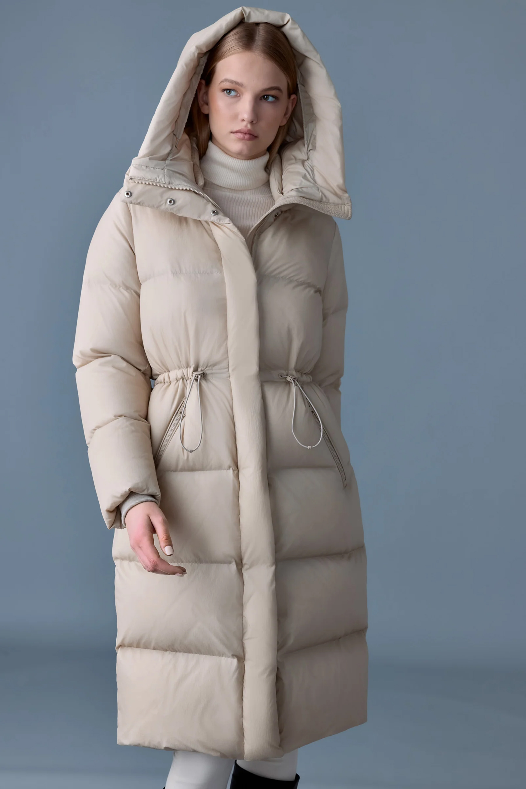 MACKAGE Hooded Crinkle Nylon Down Coat Ishani-SW