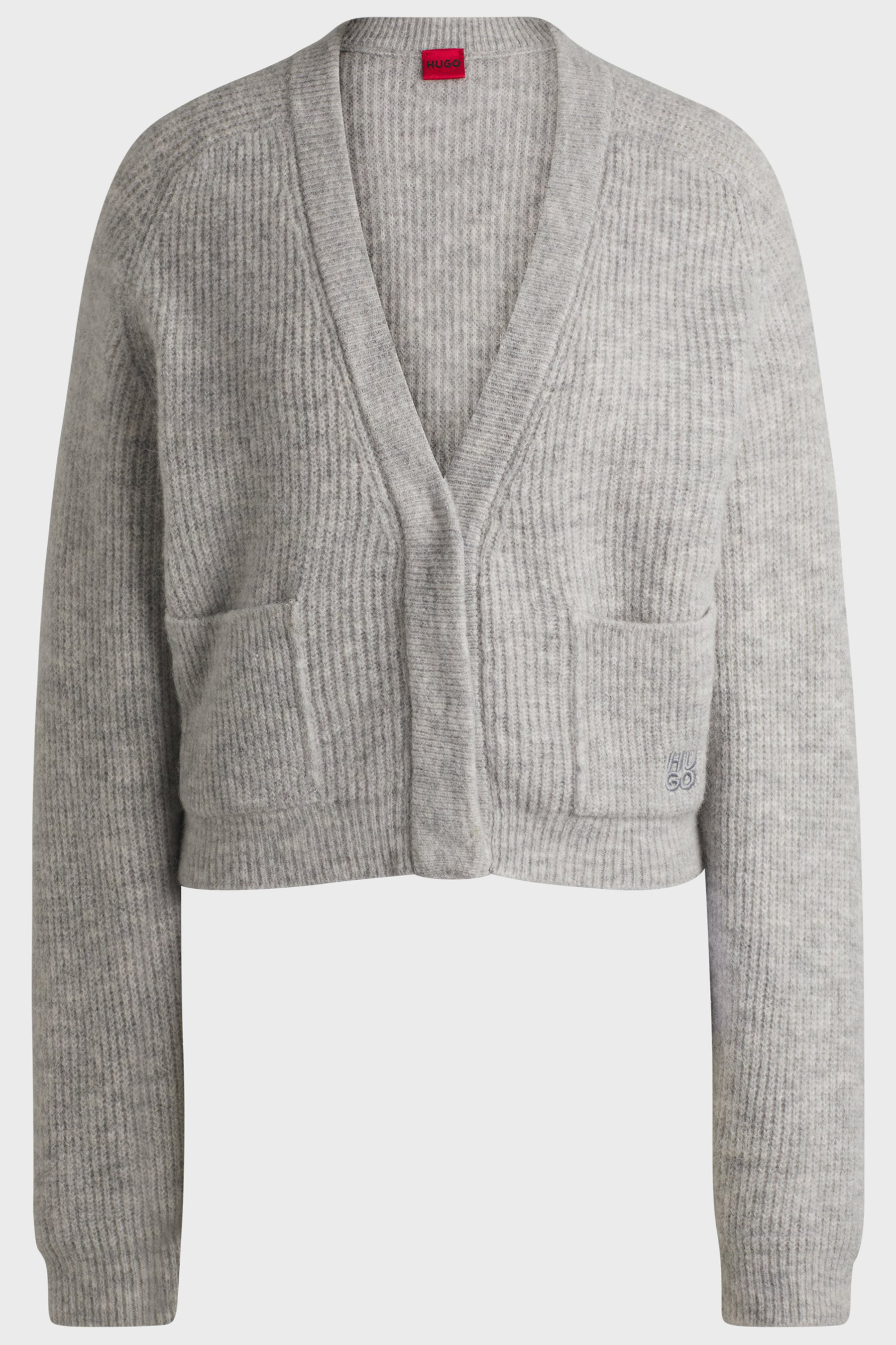 HUGO Relaxed Fit Wool-Alpaca Blend Cardigan Sarendety