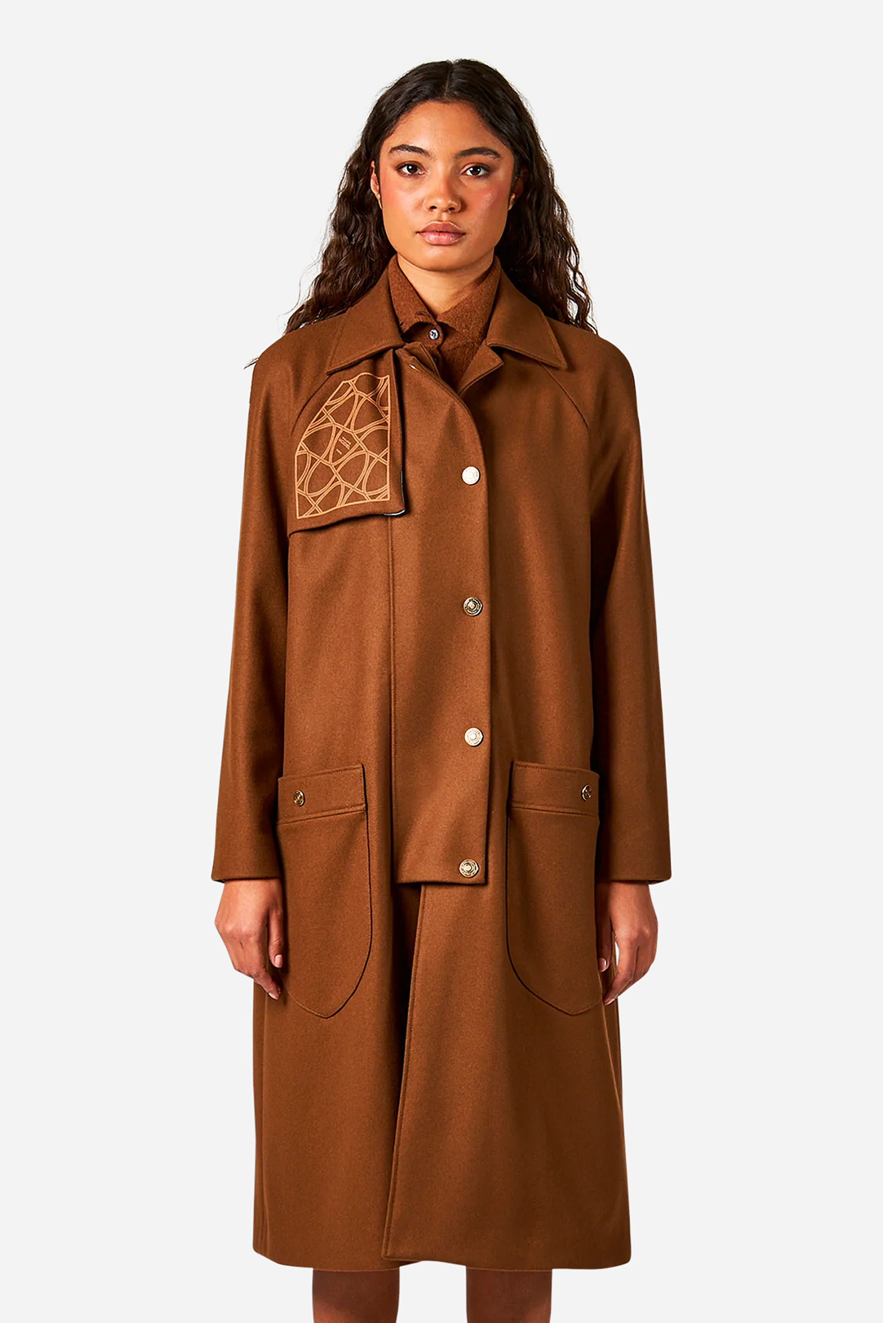 PHILIPPE MODEL Military Wool-Cashmere-Blend Trench Coat