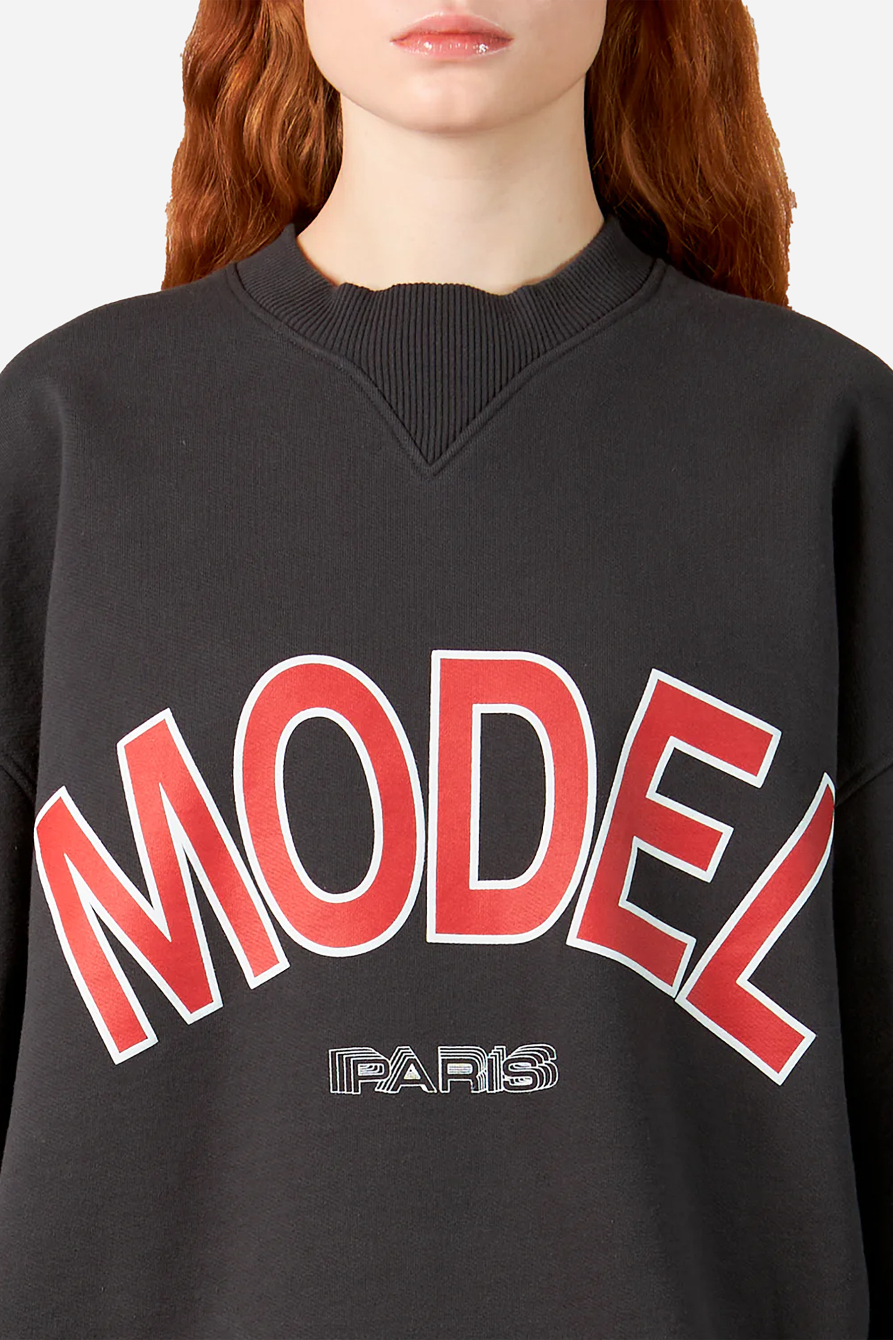 PHILIPPE MODEL Oversized Printed Cotton Sweatshirt