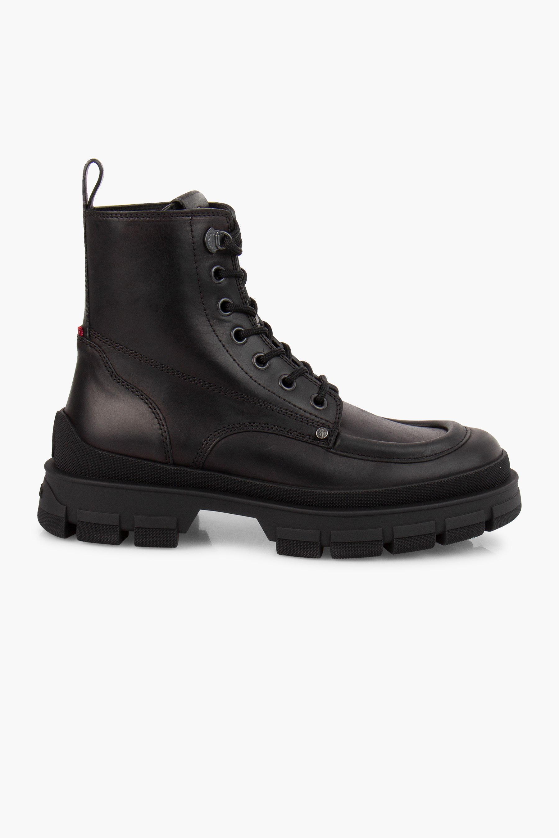 MONCLER Leather Lace-Up Ankle Boots Hevea City