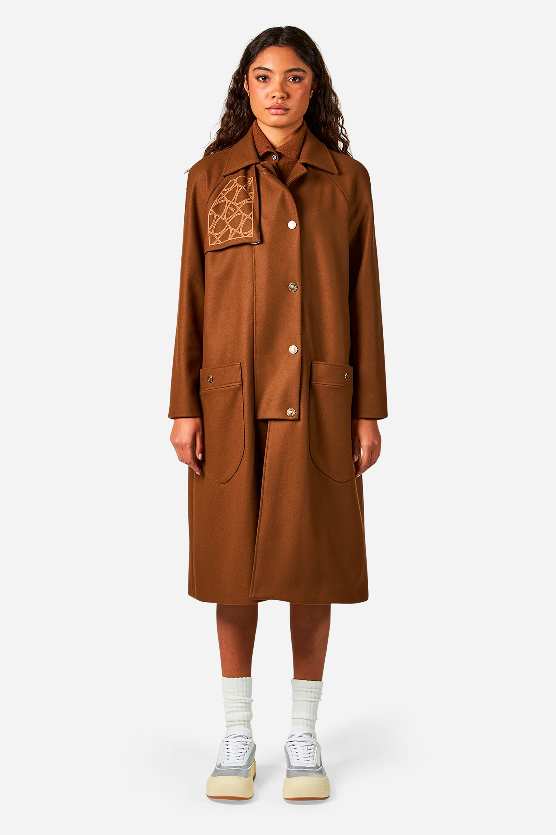 PHILIPPE MODEL Military Wool-Cashmere-Blend Trench Coat