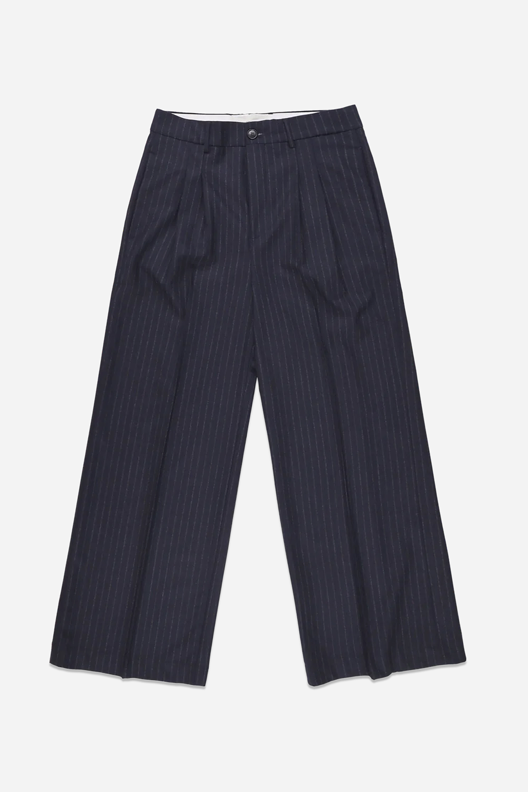 PHILIPPE MODEL Pinstripe Virgin Wool Flannel Palazzo Pants