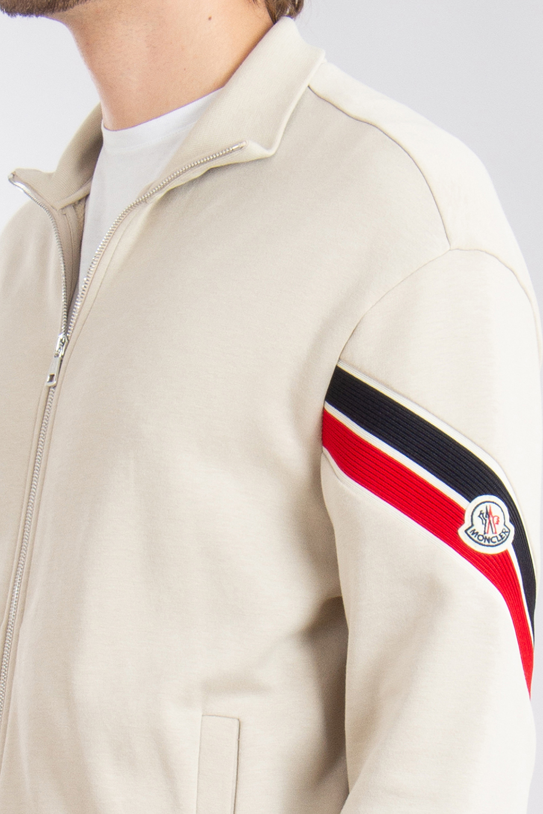 MONCLER Cotton Blend Fleece Sweatjacket