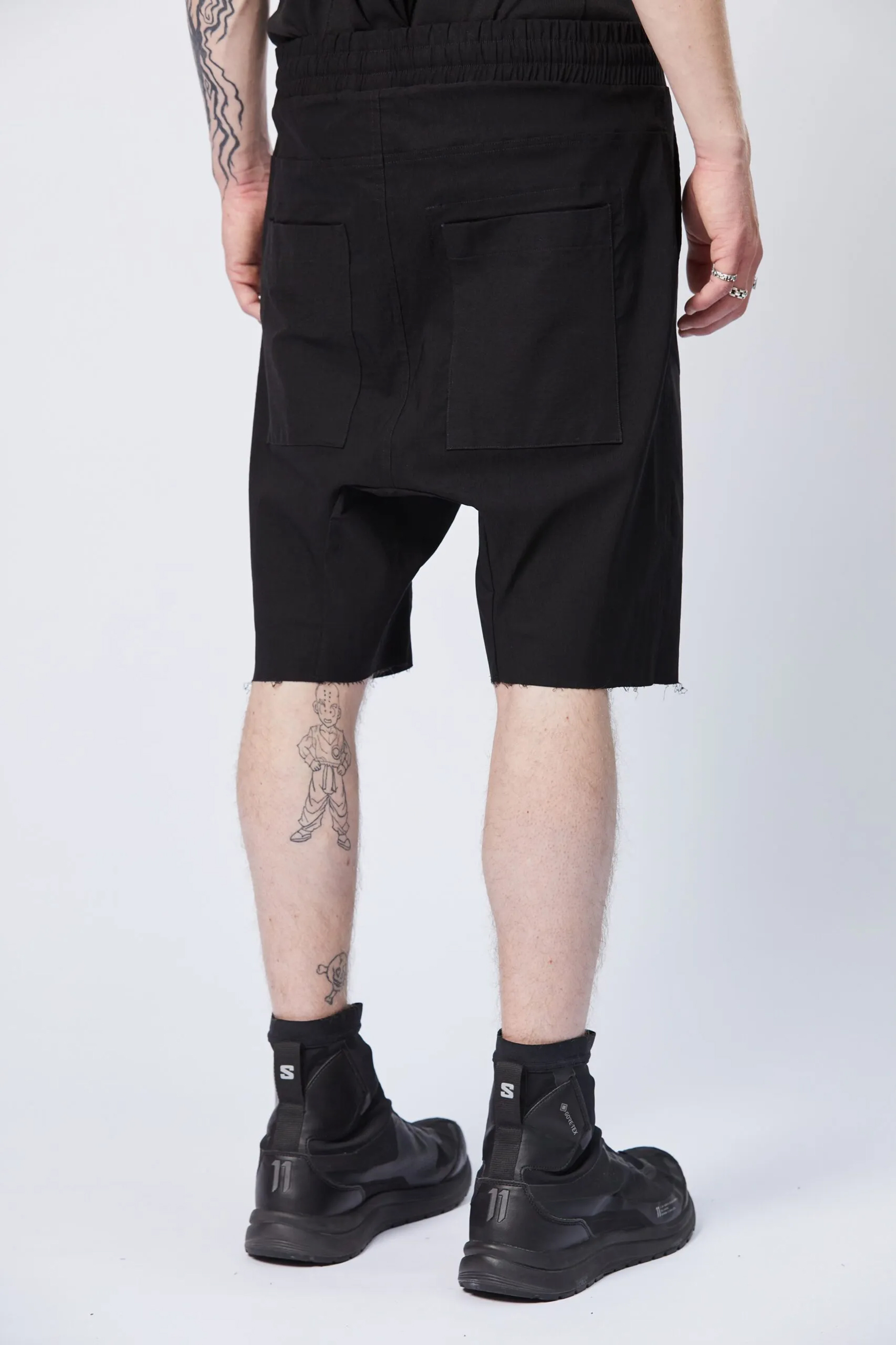 THOM KROM Drop Crotch Woven Stretch Shorts