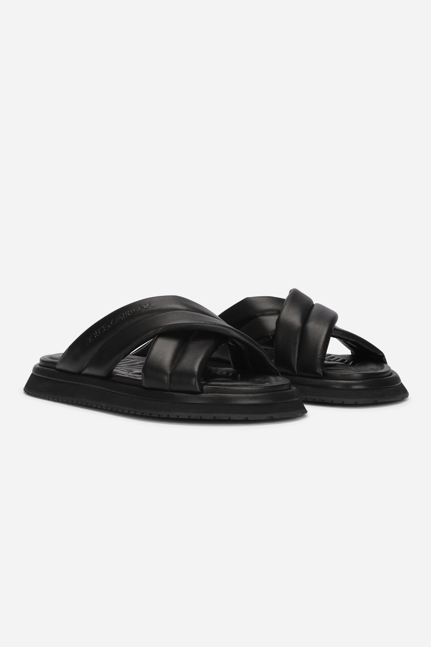 DOLCE & GABBANA Faux Leather Sandals Saint Barth