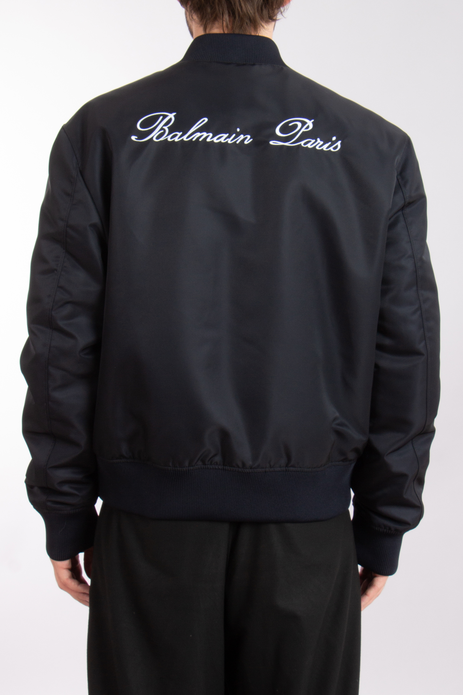 BALMAIN Embroidered Nylon Bomber Jacket