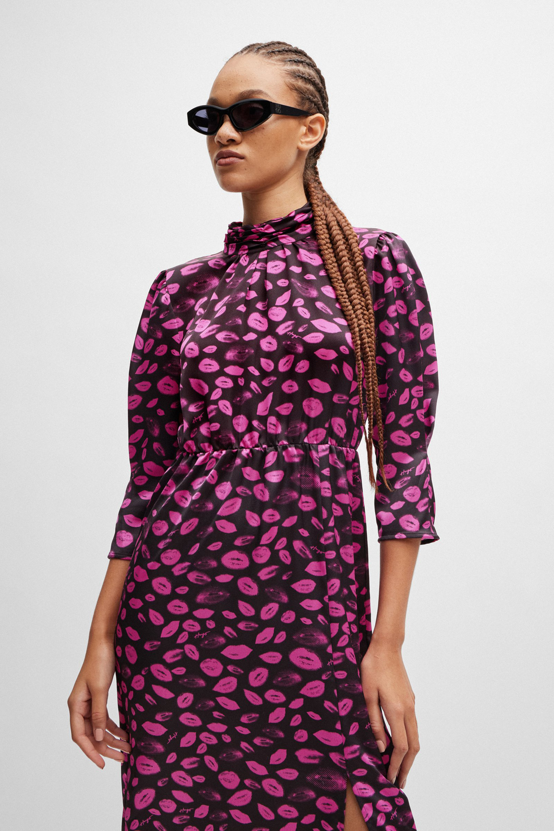 HUGO Printed Recycled Synthetics Dress Kawaia