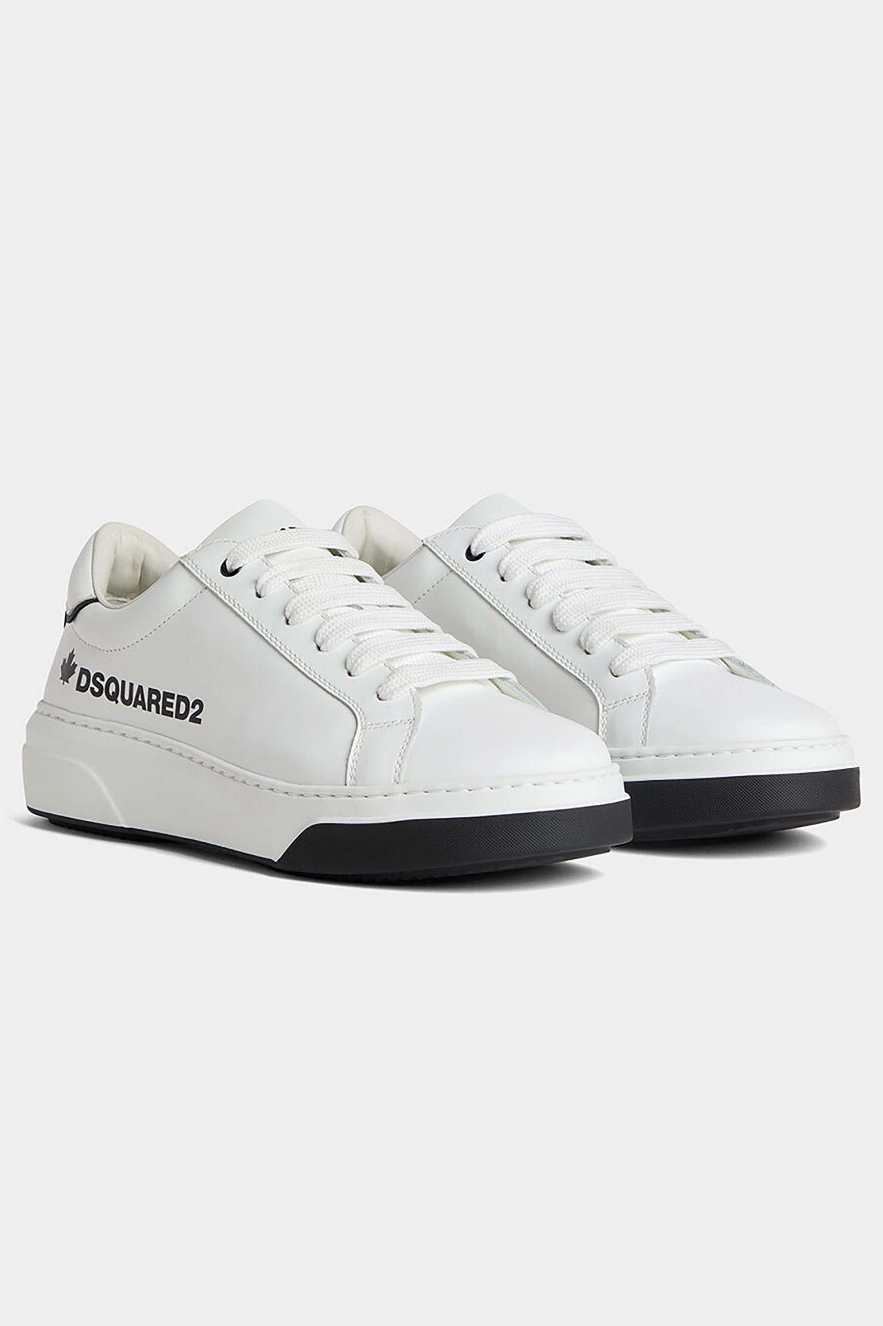 DSQUARED2 Low Calf Leather Sneakers Bumper