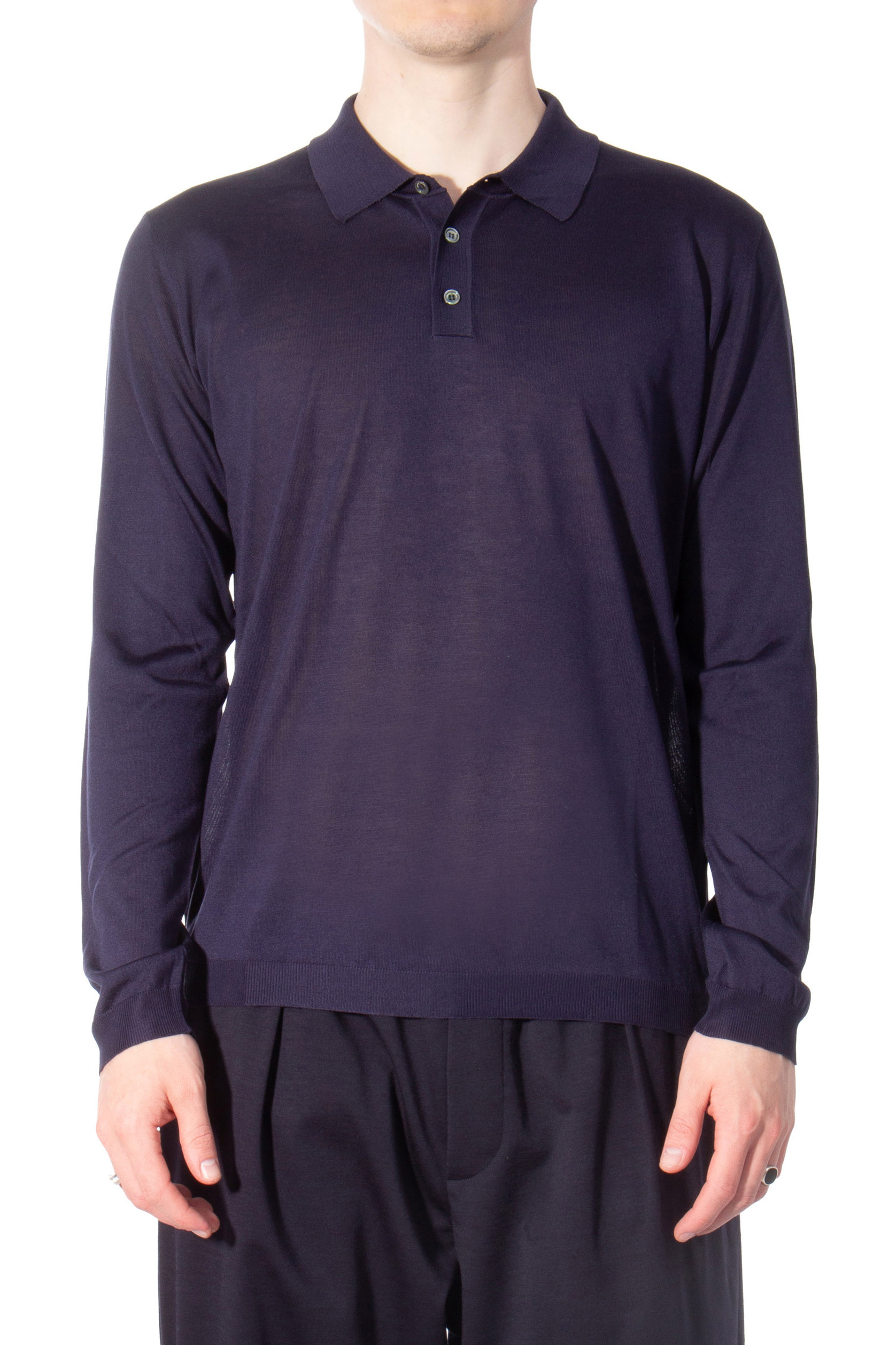 ROBERTO COLLINA Silk Polo Shirt