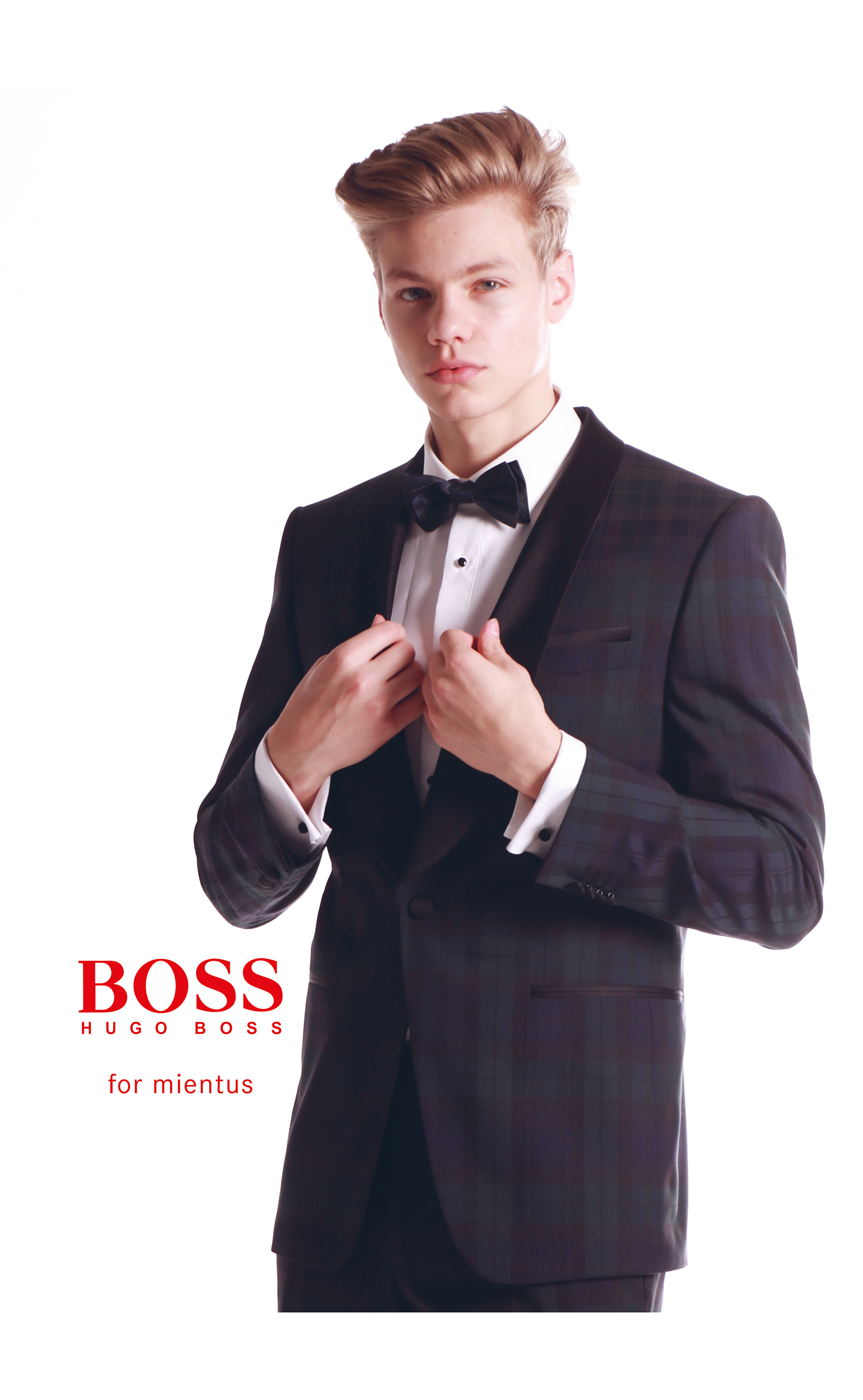 BOSS Slim Fit Checked Wool Tuxedo Herwyn/Gewon