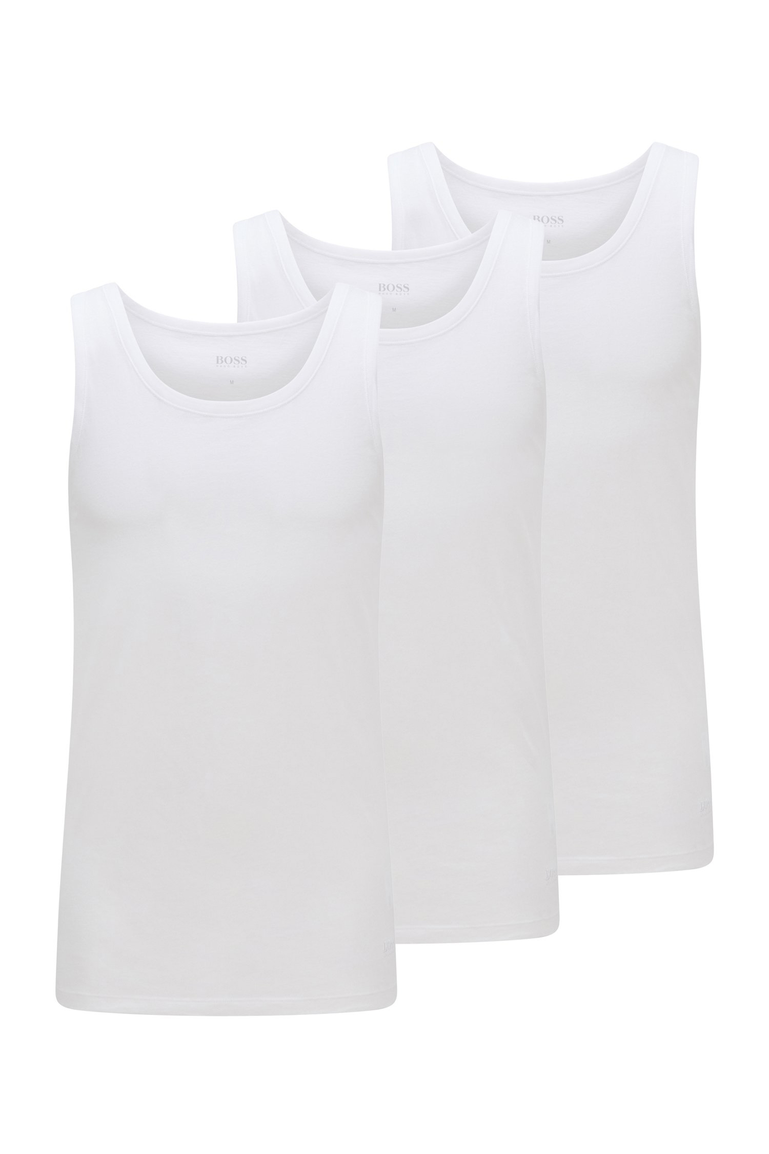 BOSS 3-Pack Cotton Stretch Tank Tops