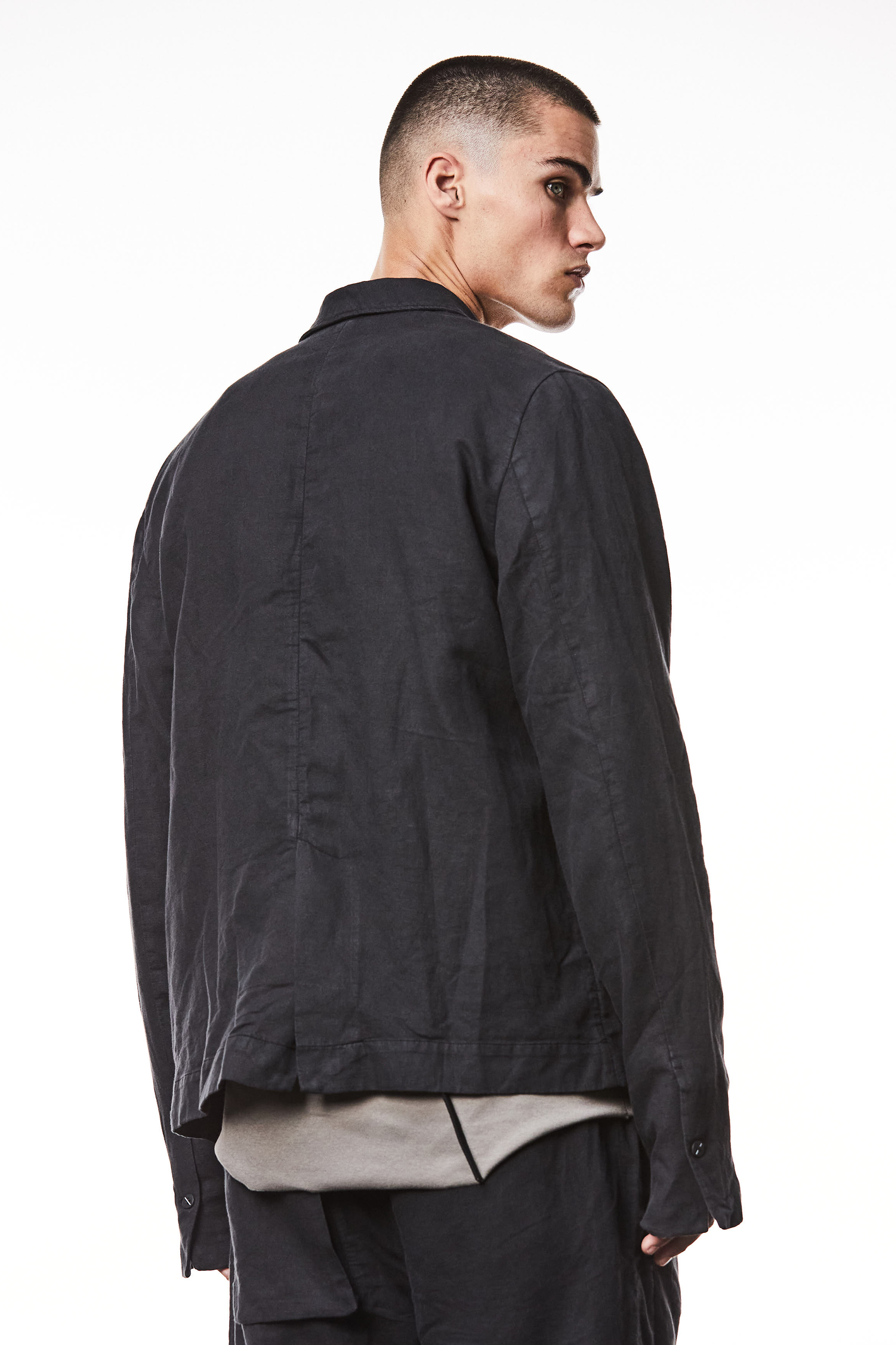 THOM KROM Relaxed Fit Linen-Cotton Blend Jacket