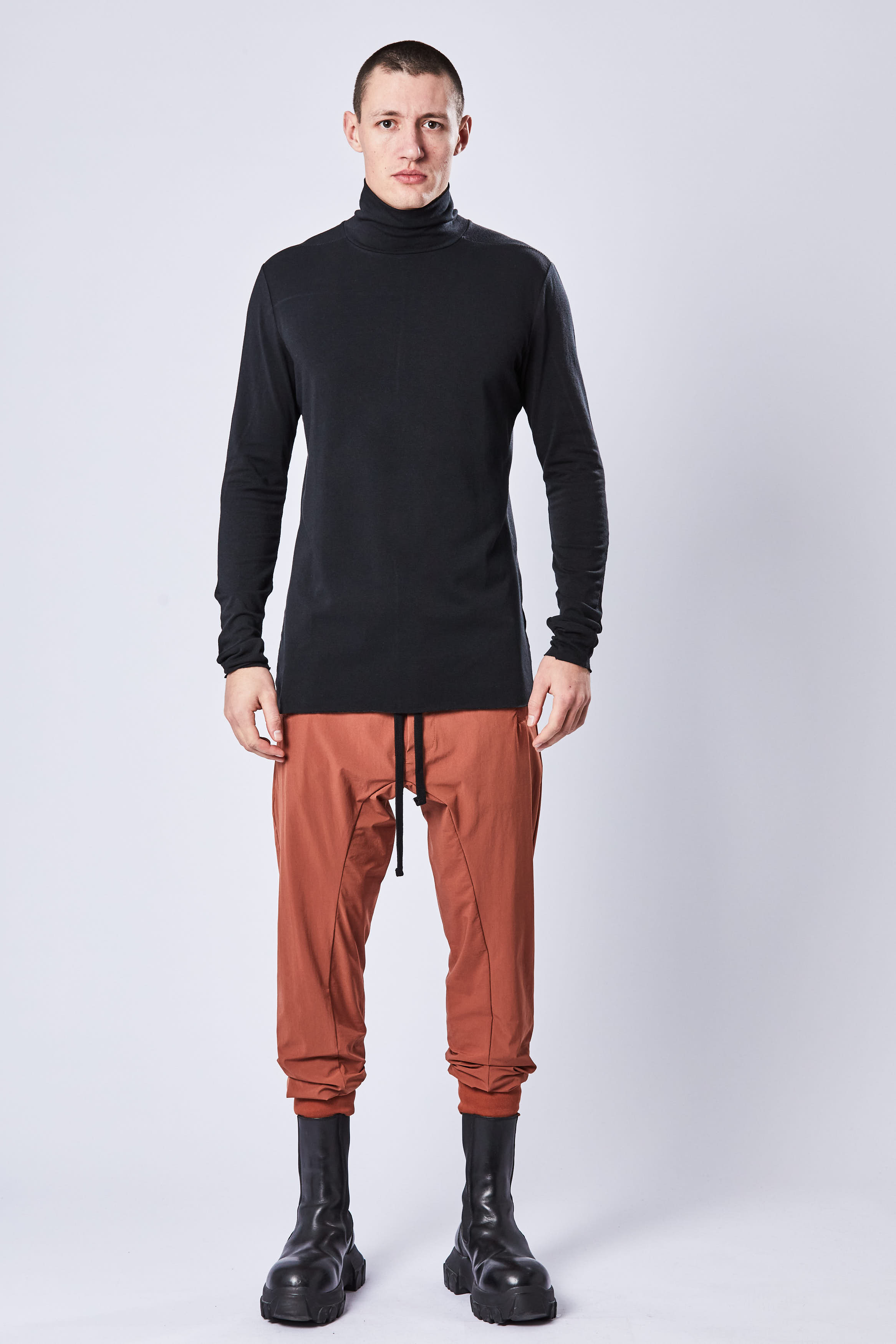 THOM KROM Long Sleeve Cotton Modal Jersey Turtleneck 