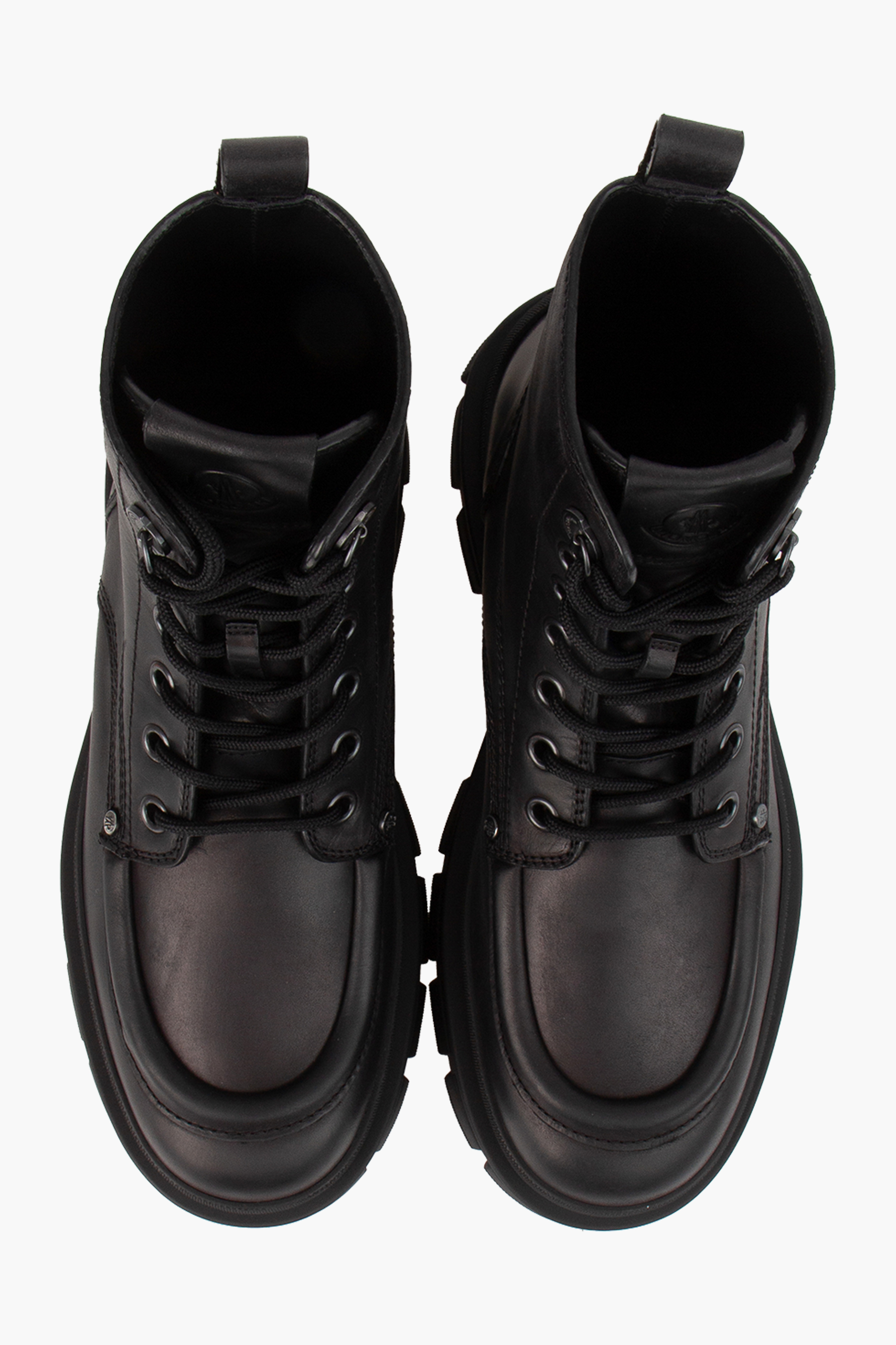 MONCLER Leather Lace-Up Ankle Boots Hevea City