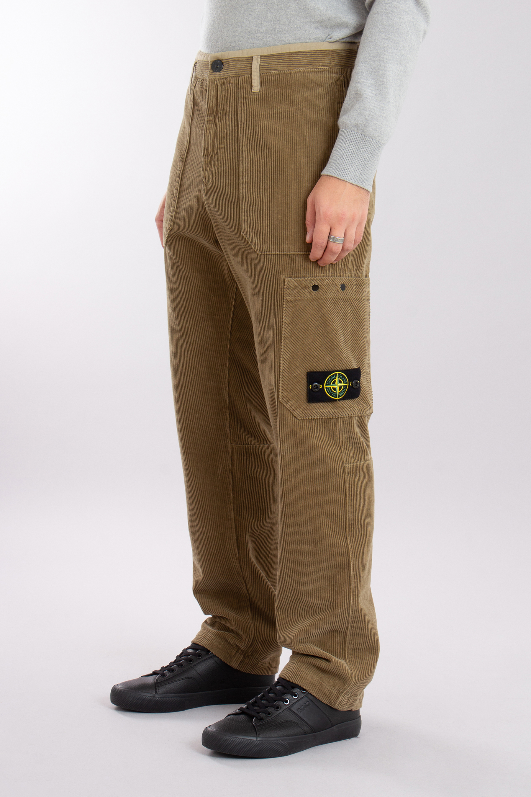 STONE ISLAND Organic Cotton Corduroy 800 Cargo Pants