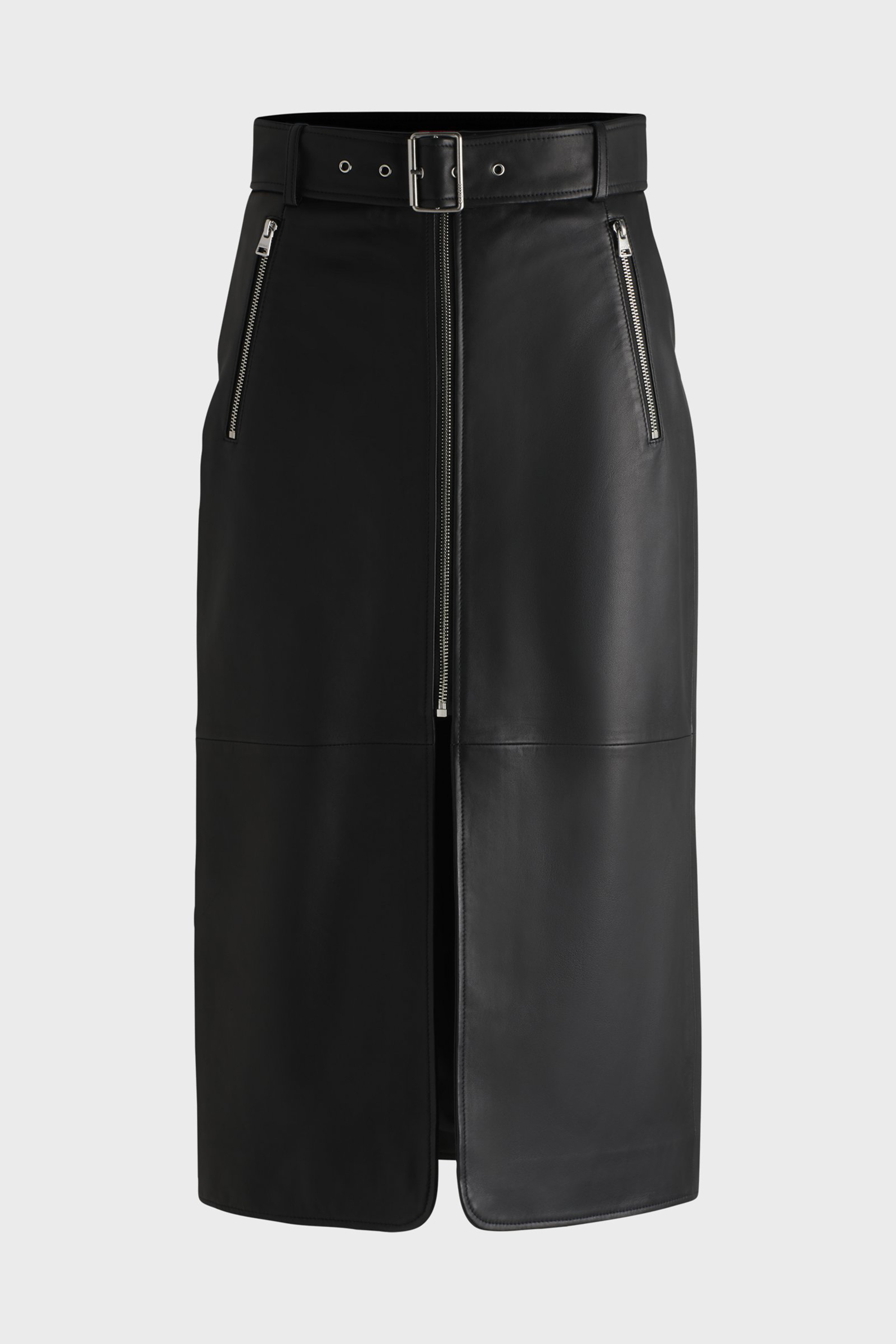 HUGO Leather Midi Skirt Leomila