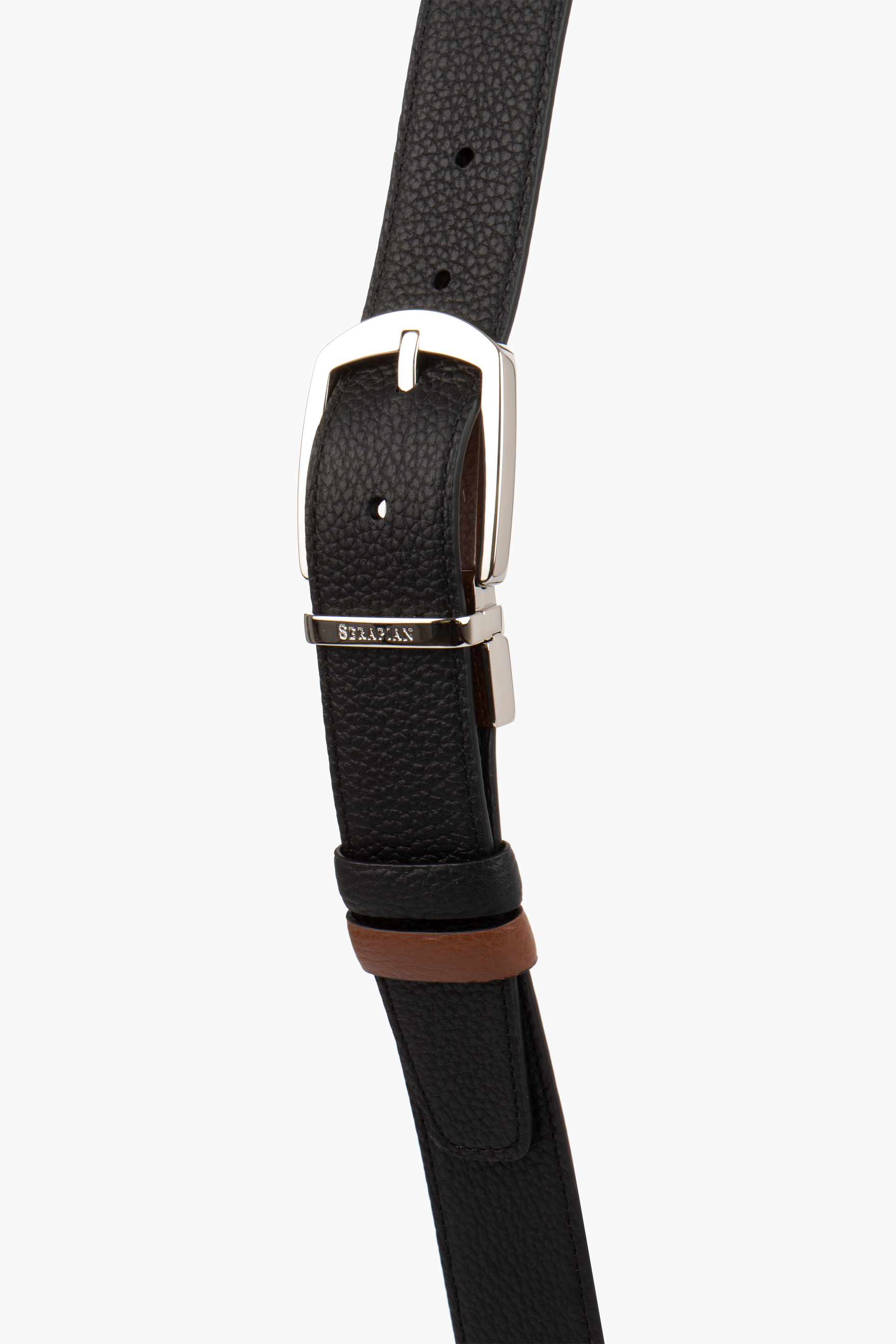 SERAPIAN Reversible Cashmere Leather Belt