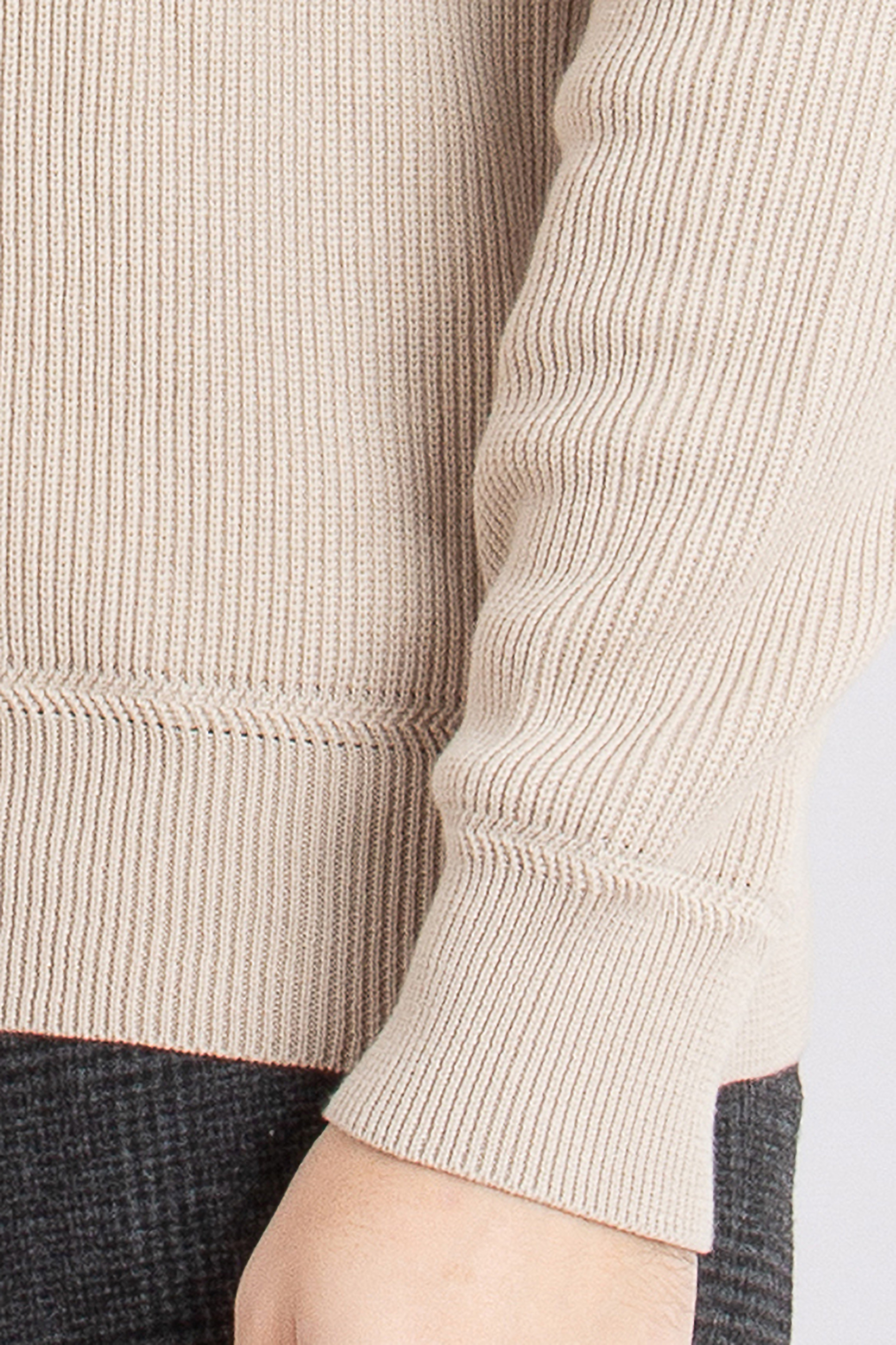 STONE ISLAND Ribbed Soft Organic Cotton Sweater