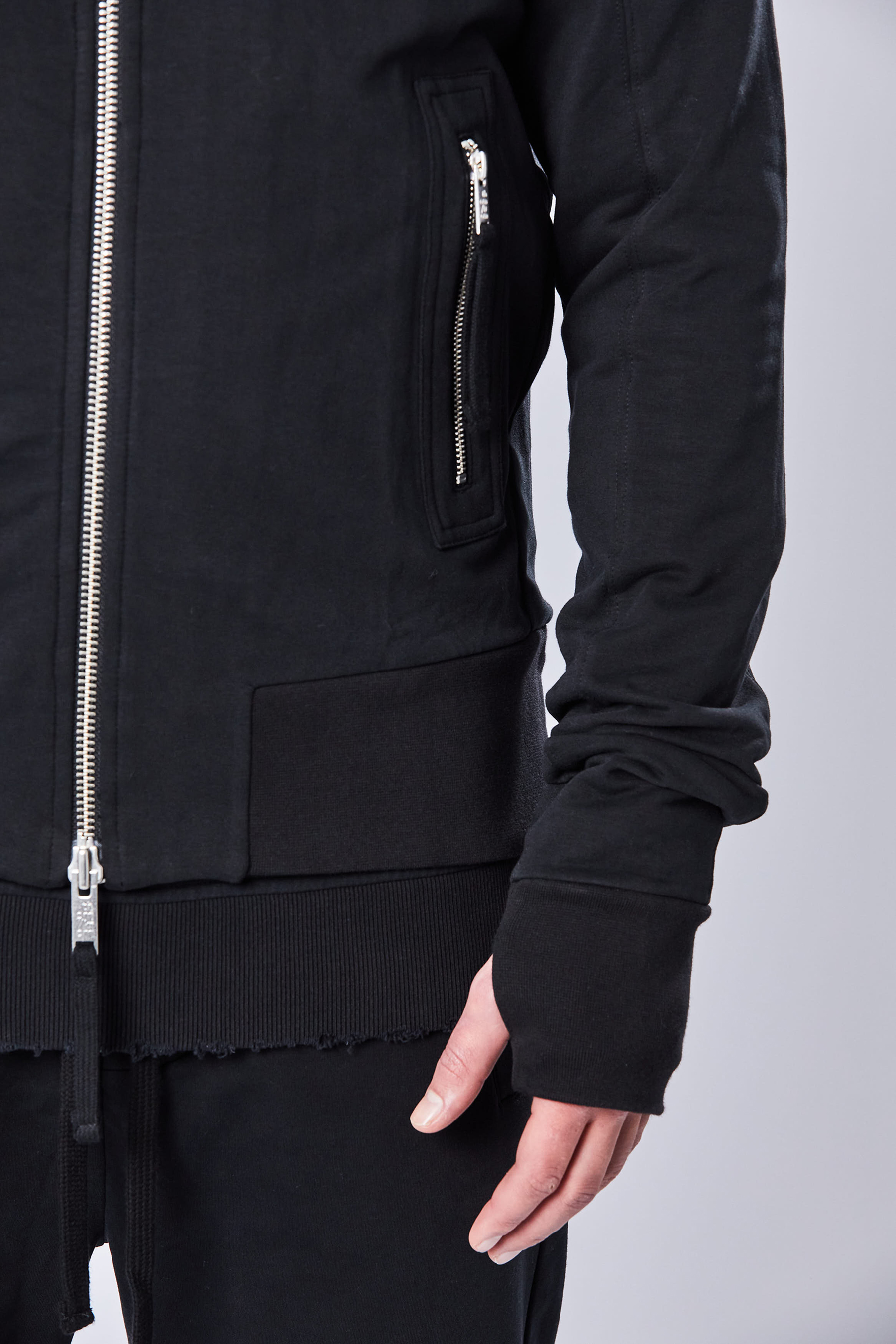 THOM KROM Cotton Stretch Bomber Sweatjacket