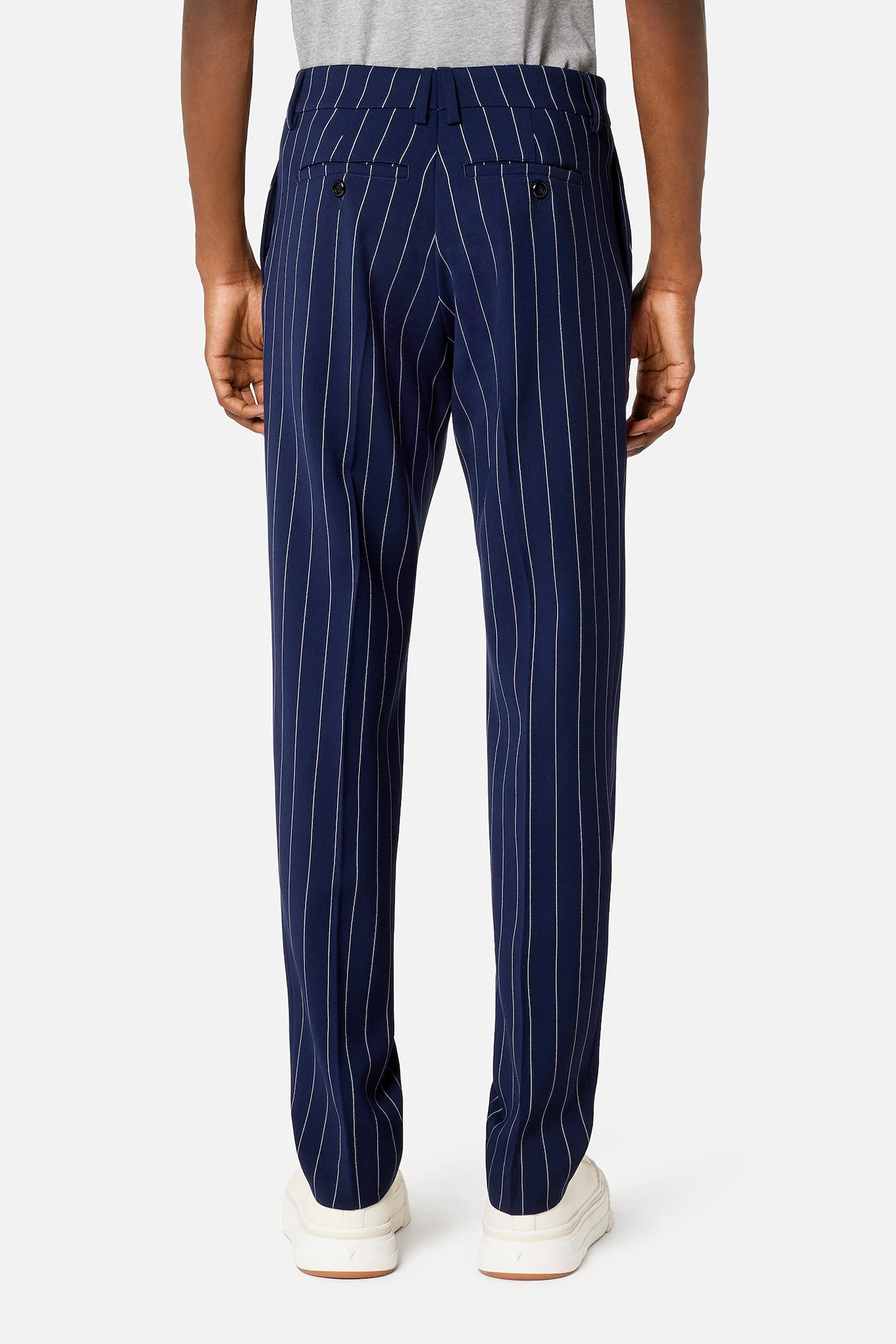 AMI PARIS Striped Wool Pants