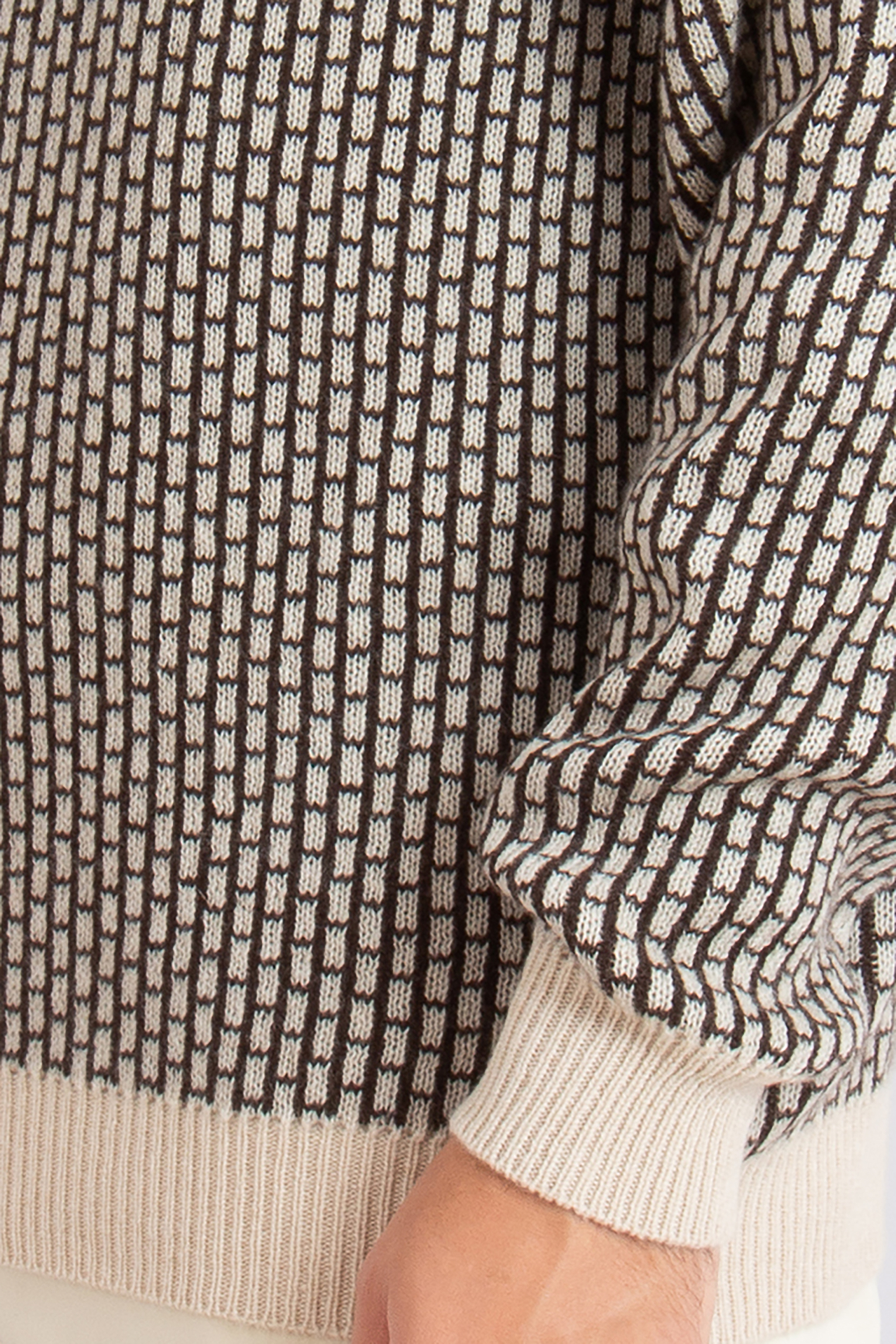 KITON Patterned Cashmere Turtleneck Sweater