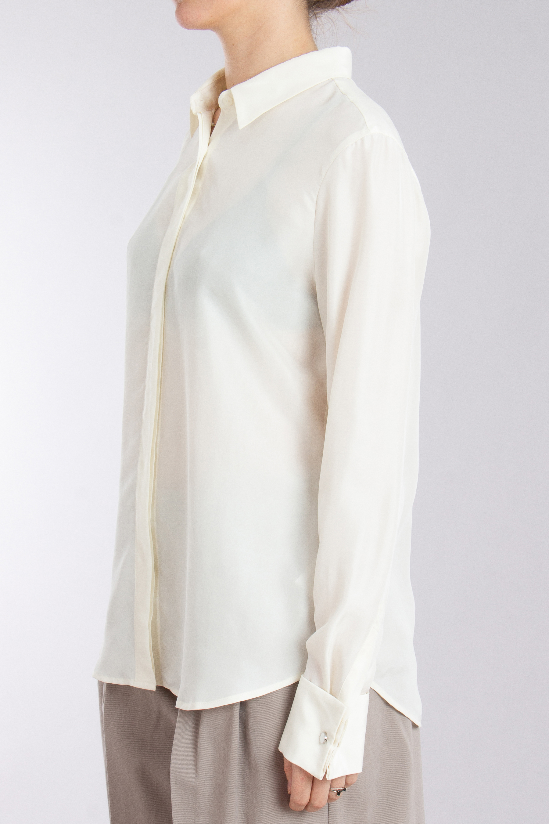 0039 ITALY Sandwashed Silk Blouse Odelle Cuff