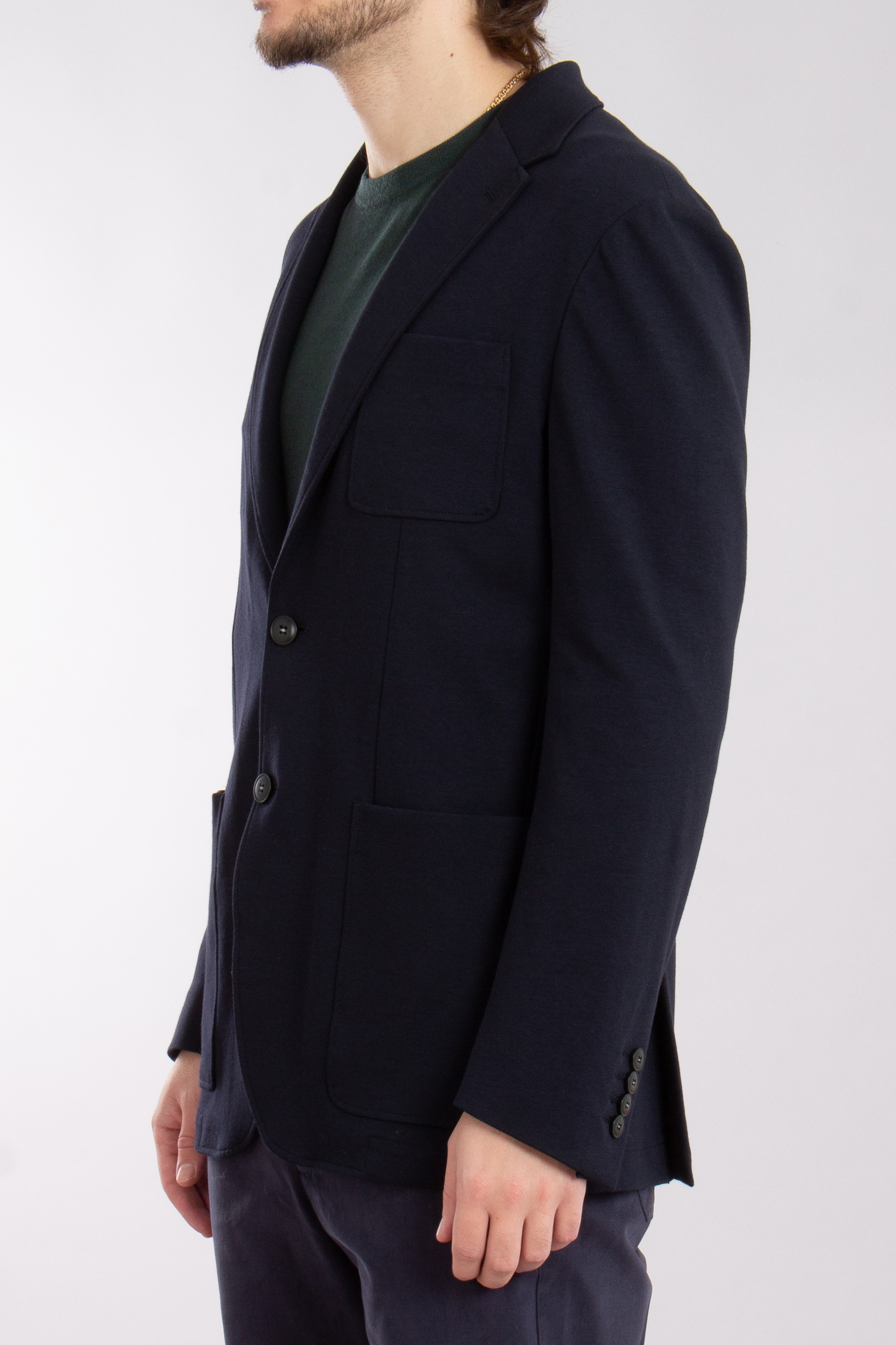 CANALI Cotton Blend Stretch Jersey Jacket