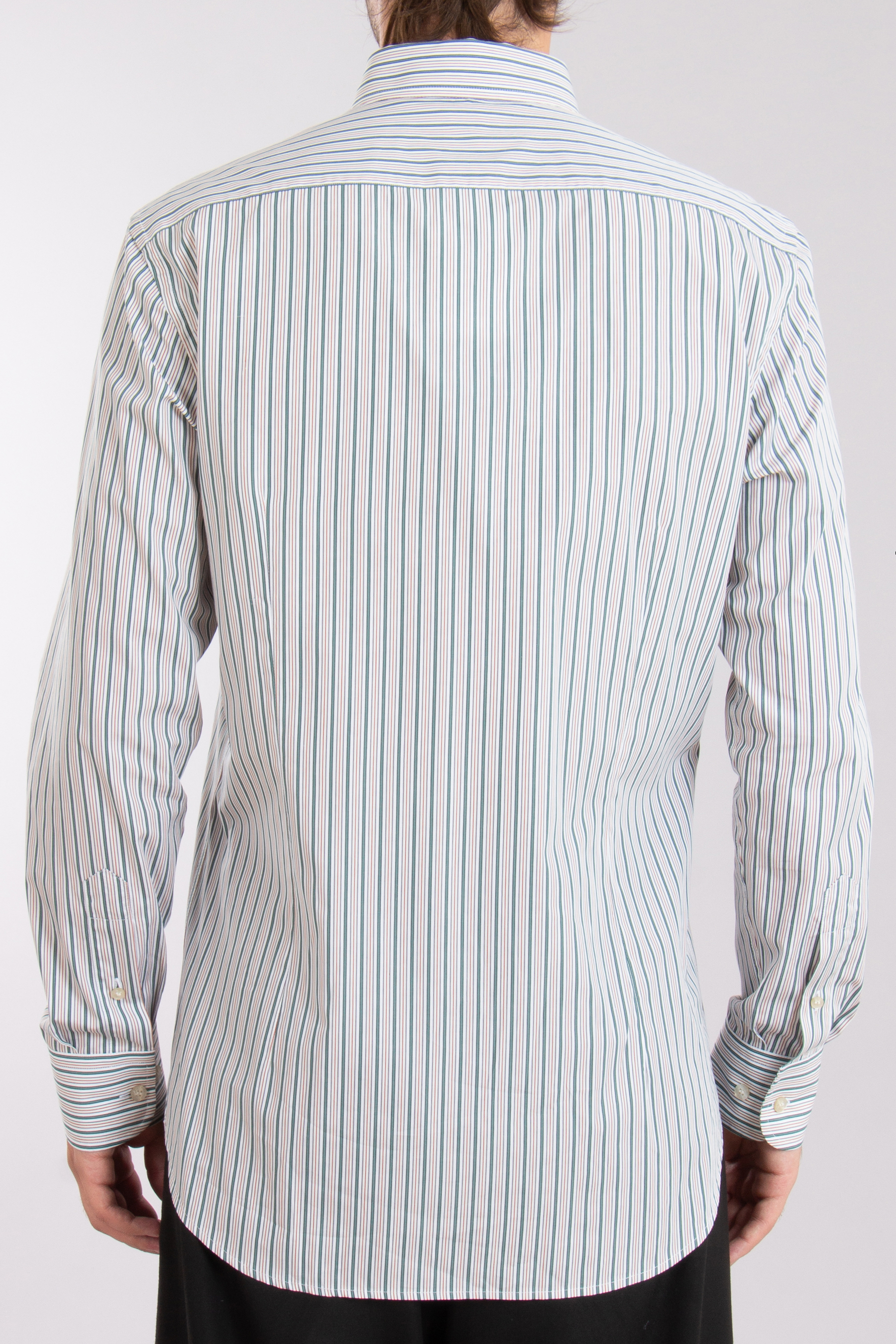 ETRO Regular Fit Emroidered Striped Cotton Shirt