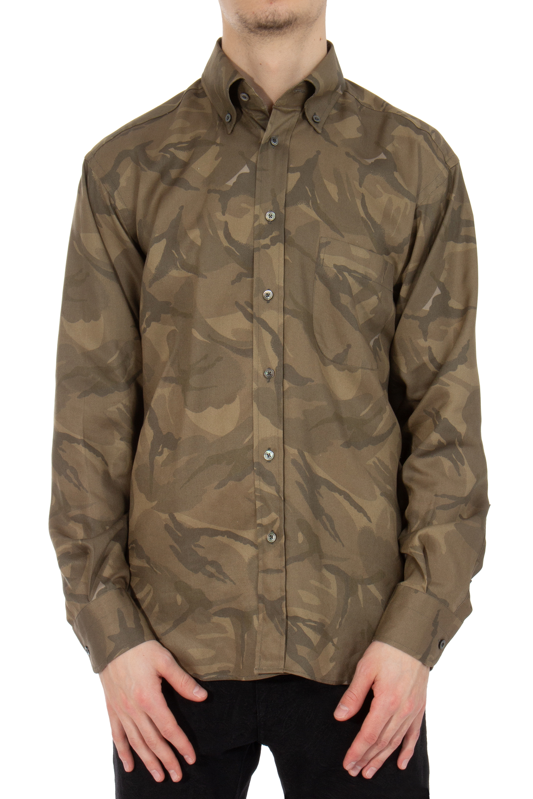 TOM FORD Camo Fluid Fit Lyocell Shirt