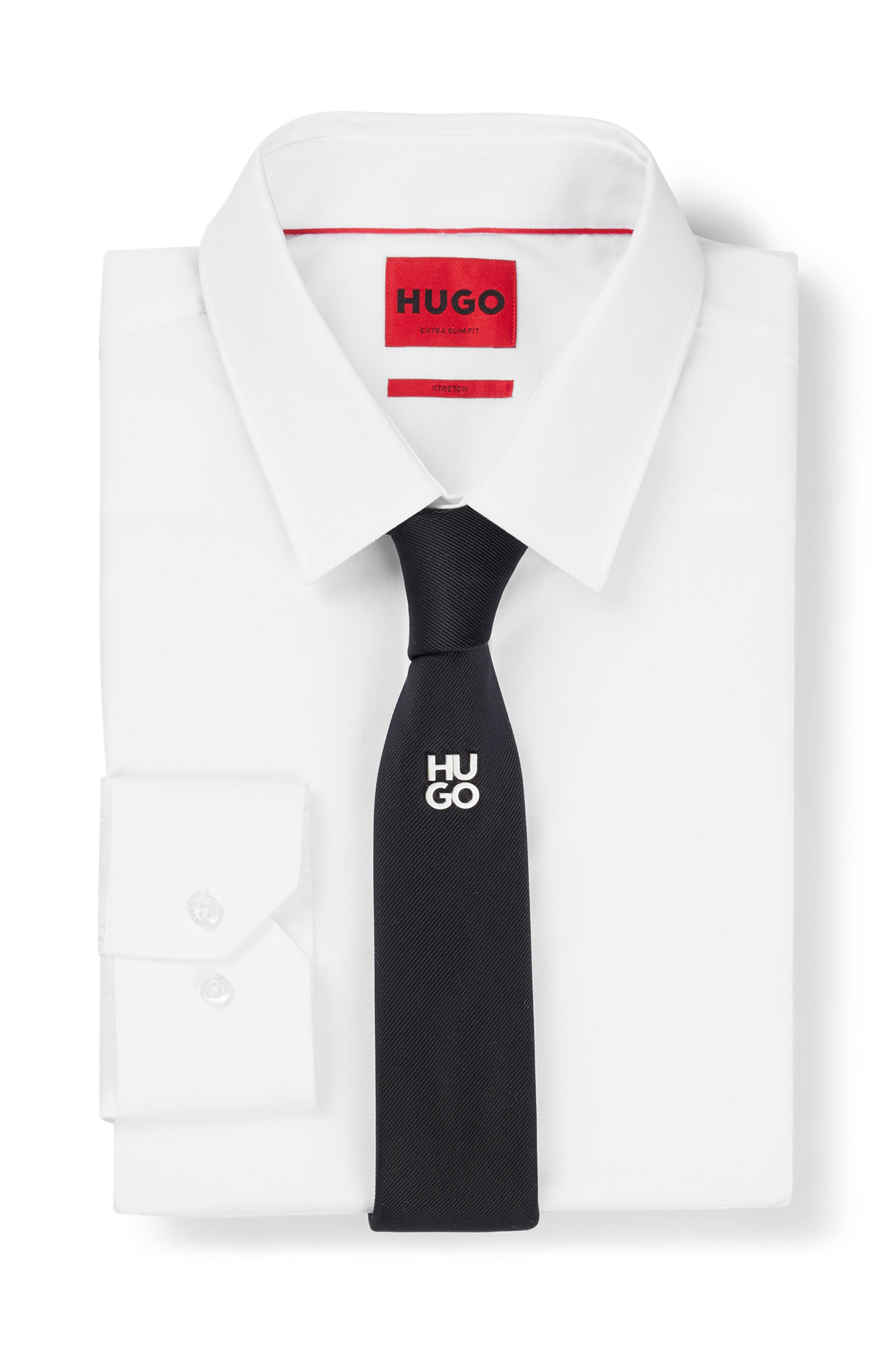 HUGO Logo Jacquard Tie