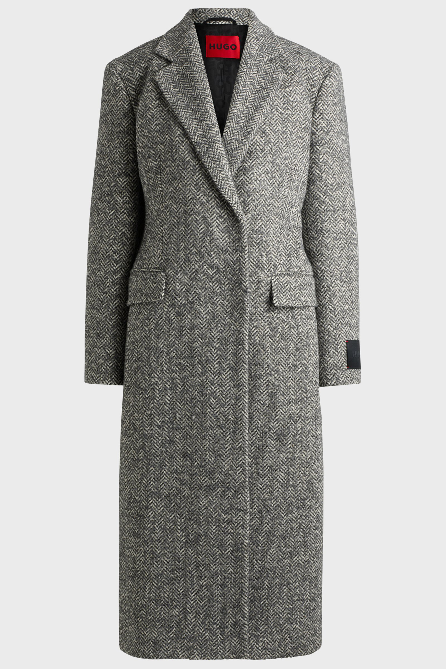 HUGO Herringbone Wool Blend Coat Majesa