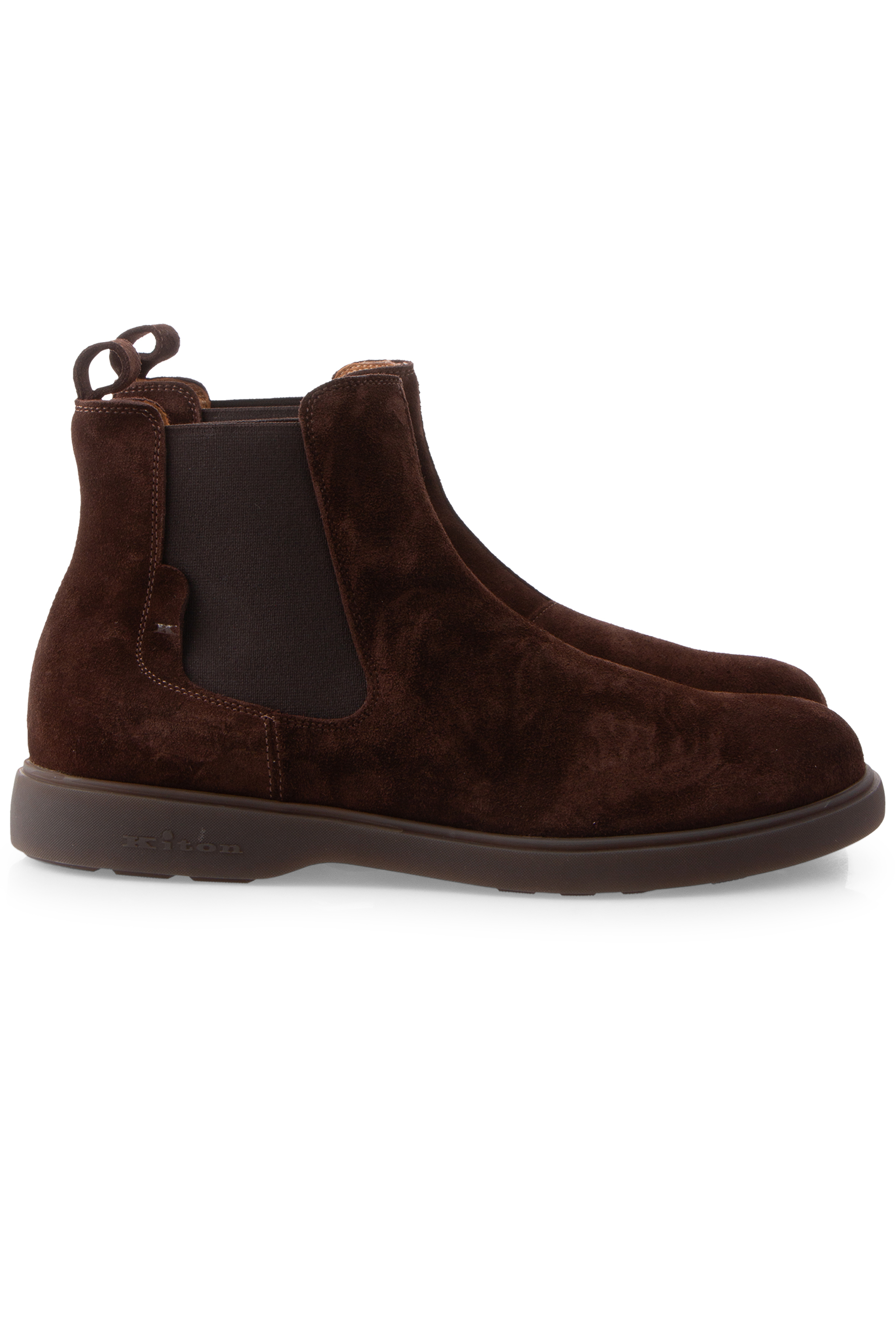 KITON Padded Calf Suede Chelsea Boots