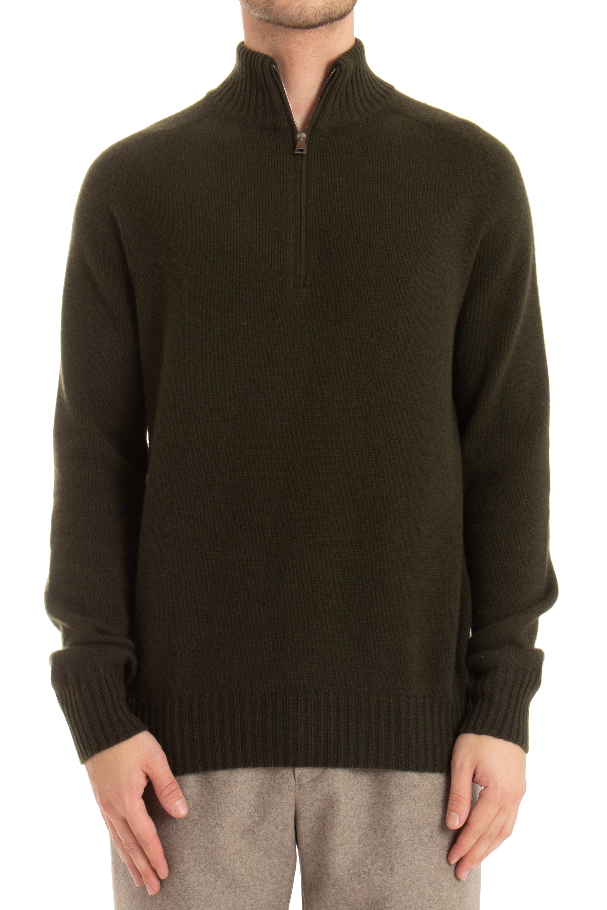 AIDA BARNI Cashmere Half-Zip Sweater