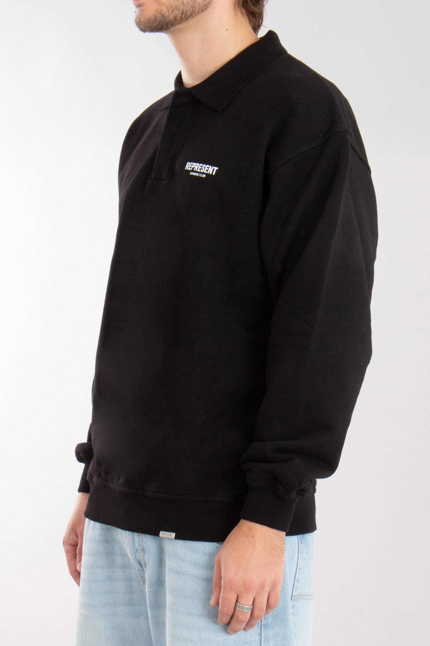 REPRESENT Owners Club Cotton Polo Sweatshirt