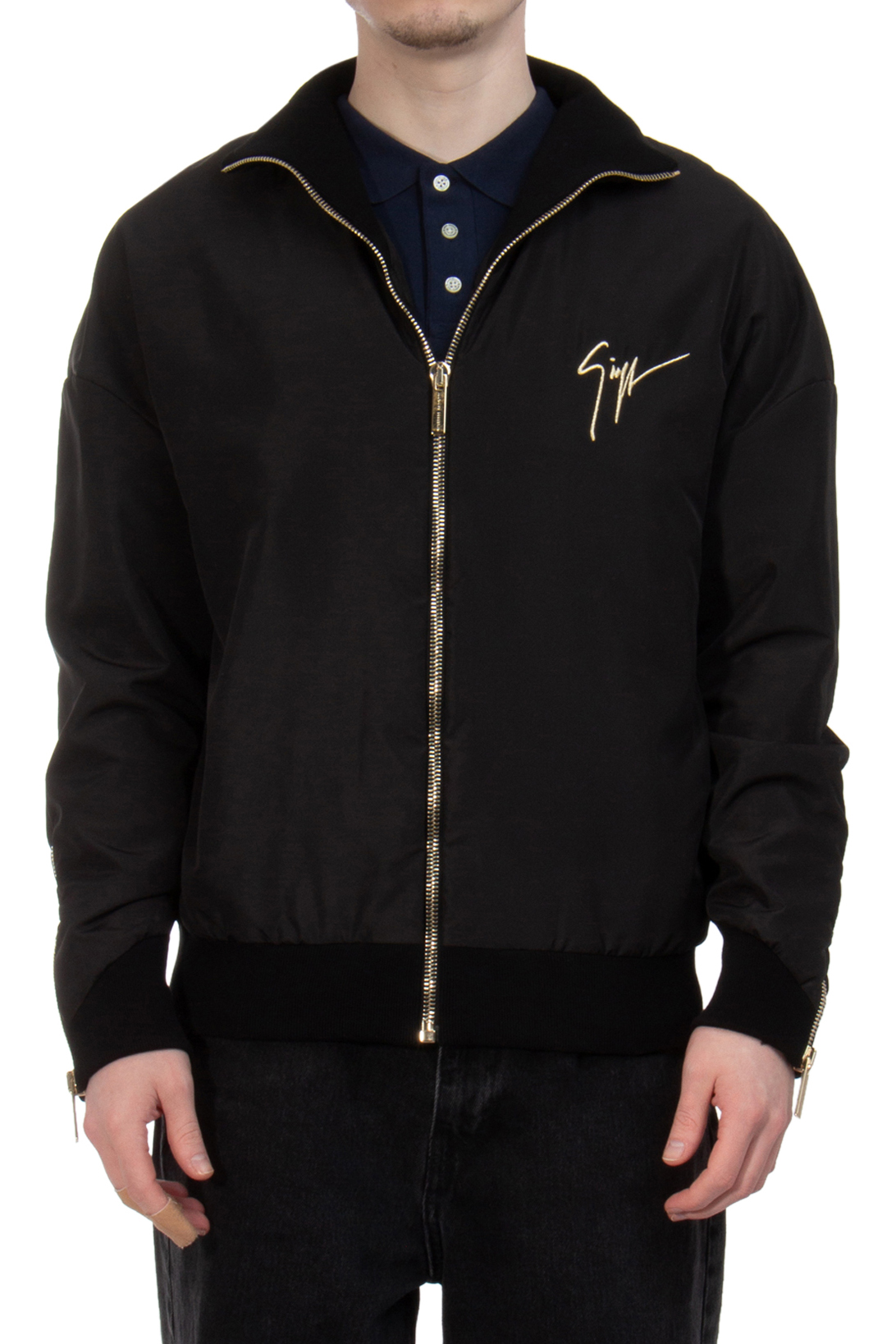 GIUSEPPE ZANOTTI Nylon Bomber Sweat Jacket