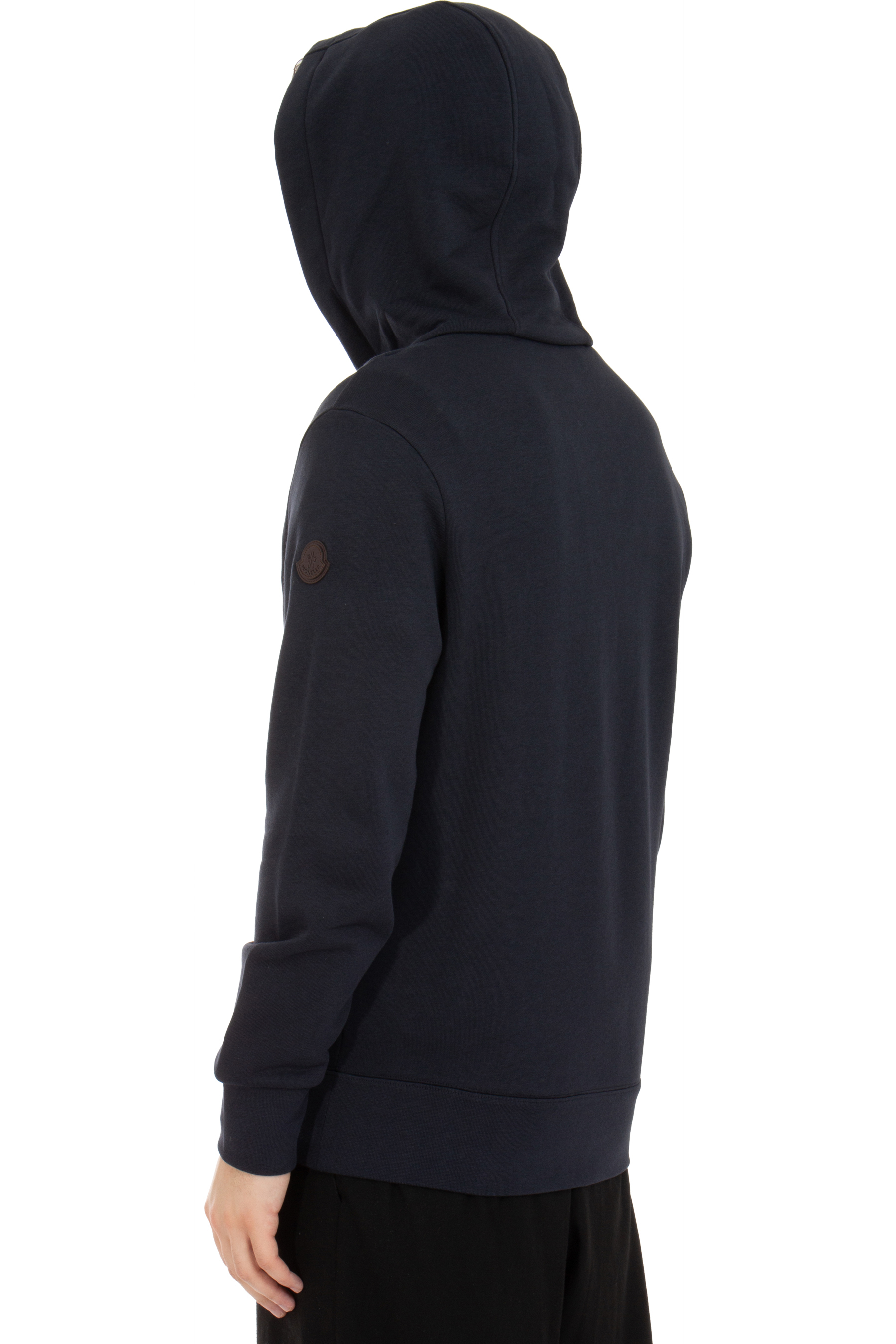 MONCLER Cotton Blend Fleece Zip Hoodie