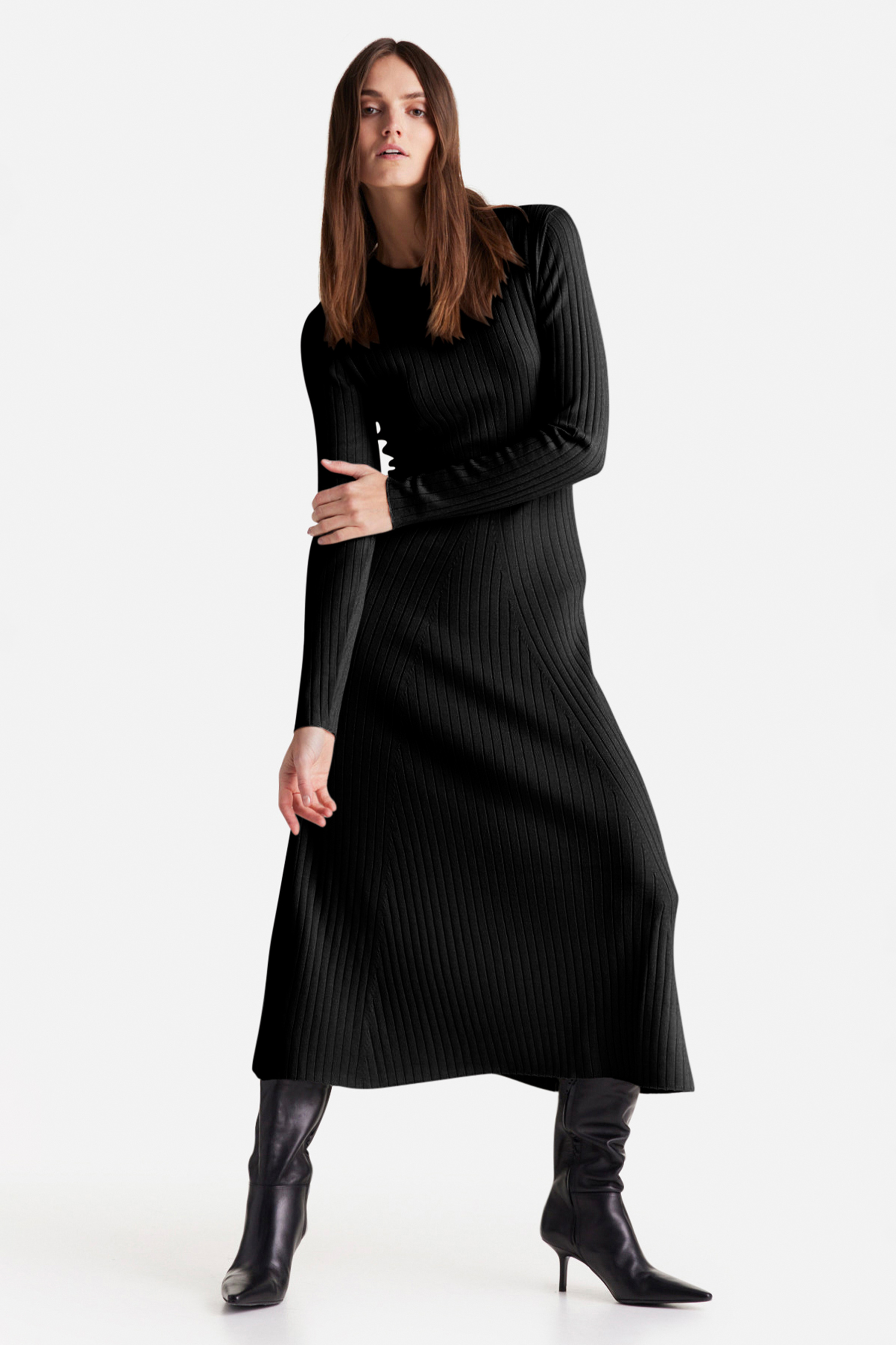 IHEART Ribbed Wool Knit Dress Luisida