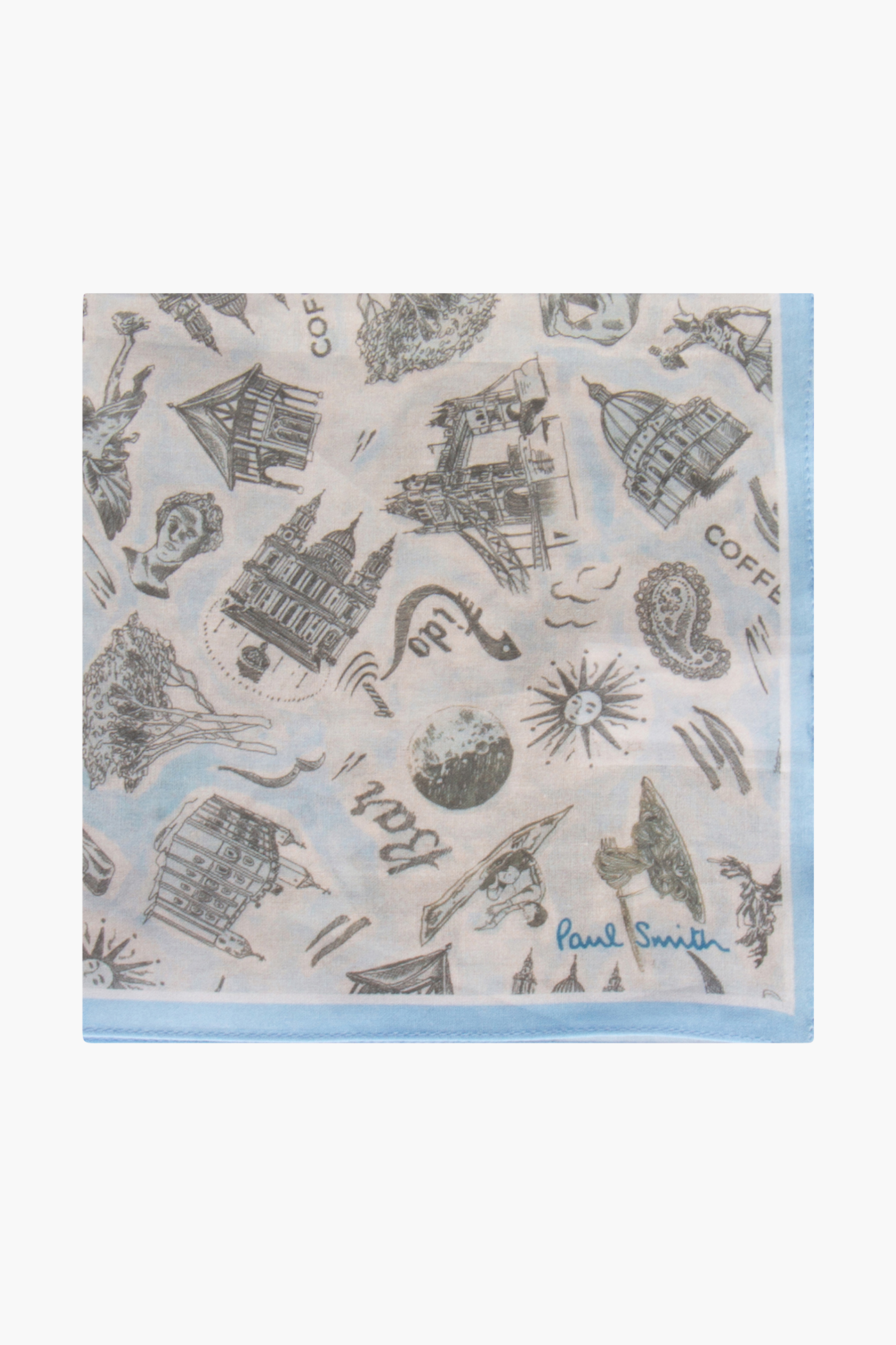 PAUL SMITH Printed Cotton Pocket Square