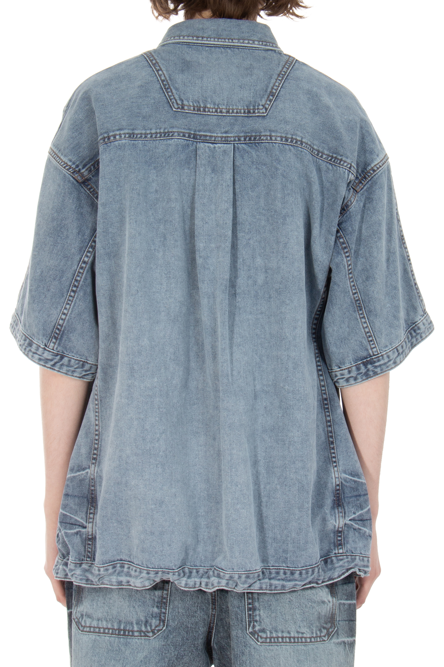 JUUN.J Oversized Cotton Denim Shirt