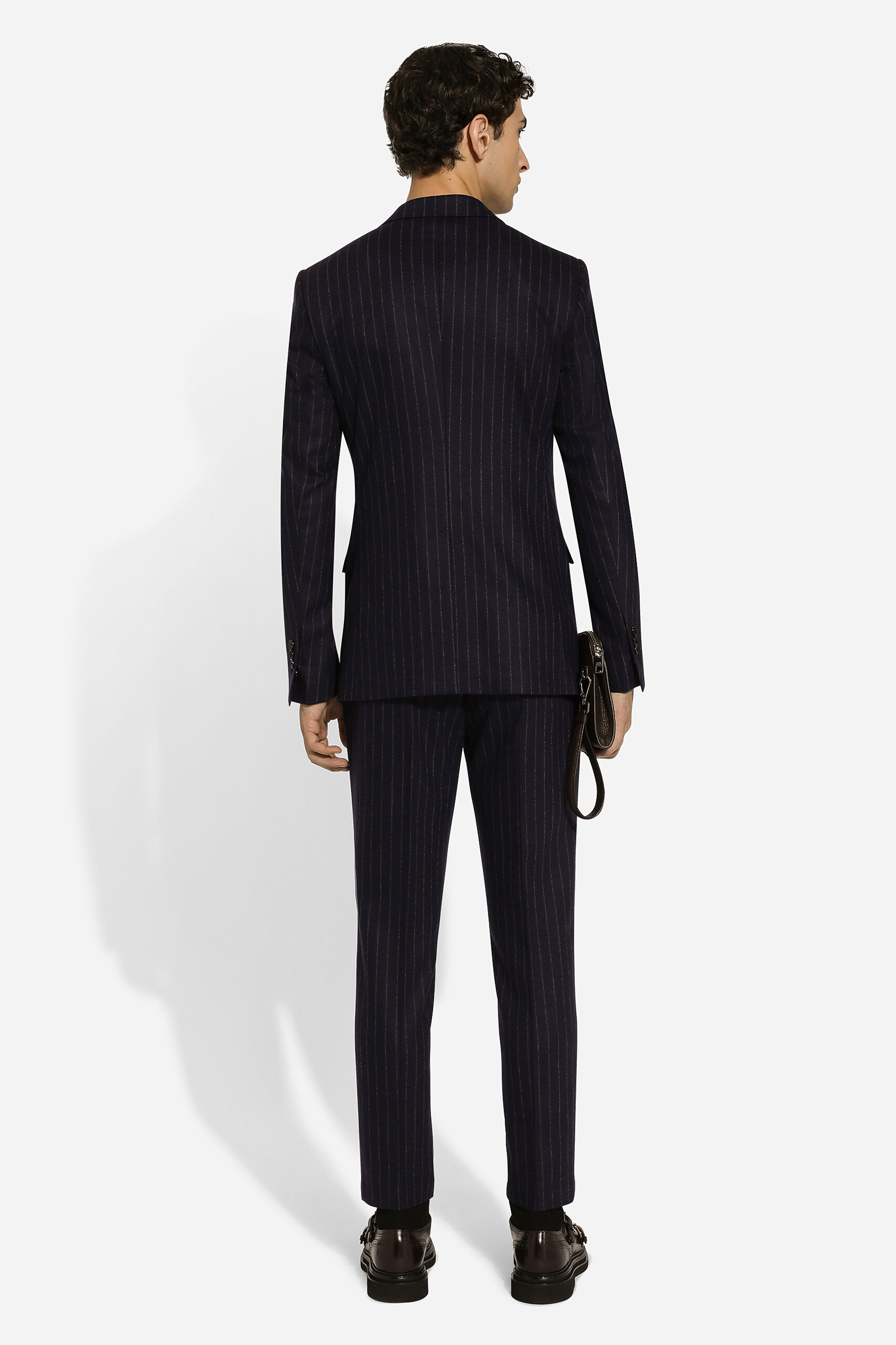 DOLCE & GABBANA Pinstripe Virgin Wool-Cashmere-Flannel Pants