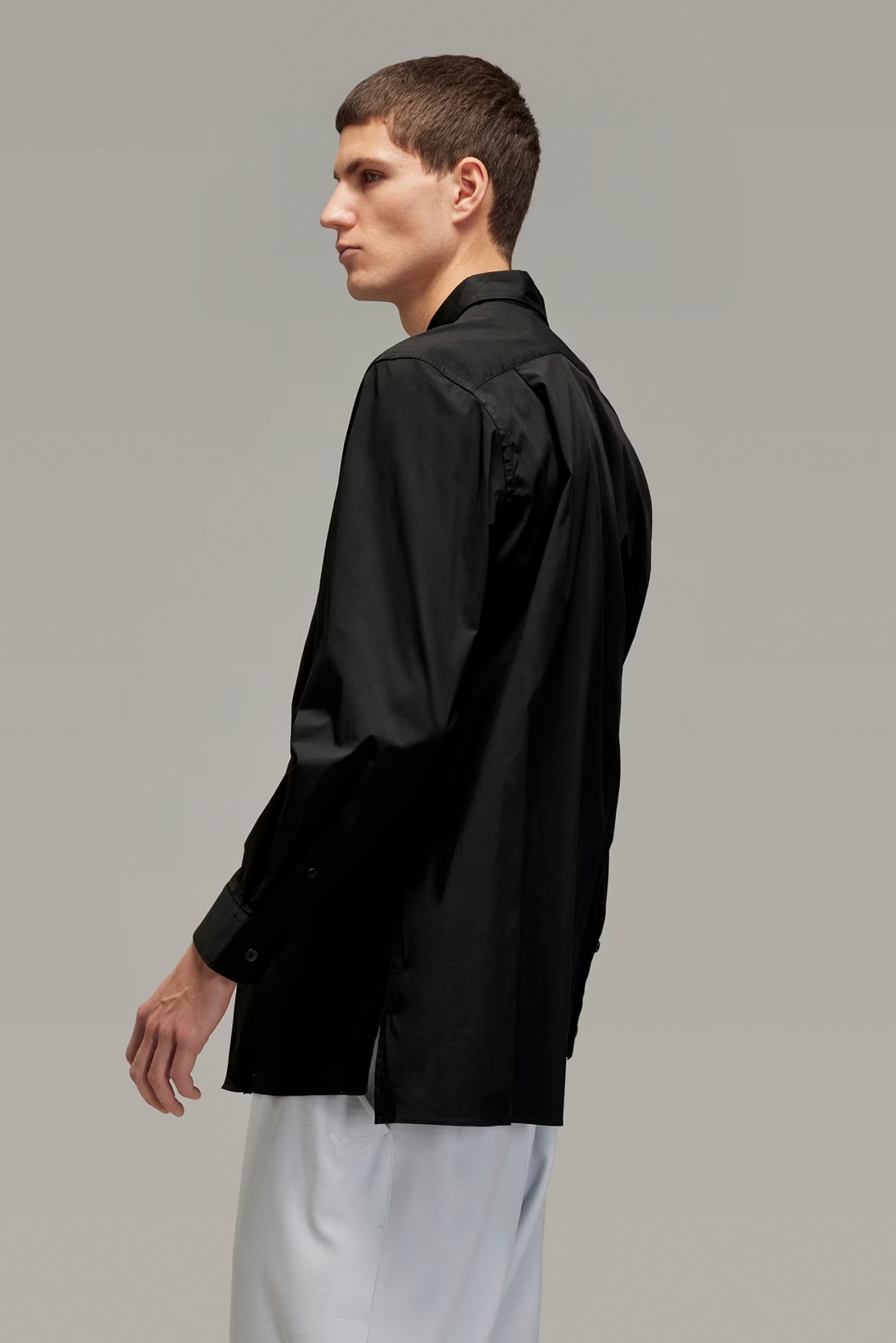 Y-3 Pleated Cotton-Nylon Stretch Shirt