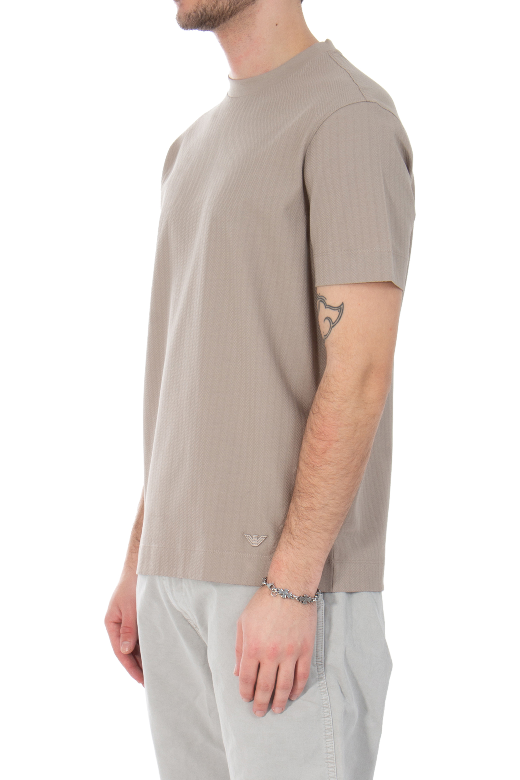 EMPORIO ARMANI Jacquard Cotton Jersey T-Shirt