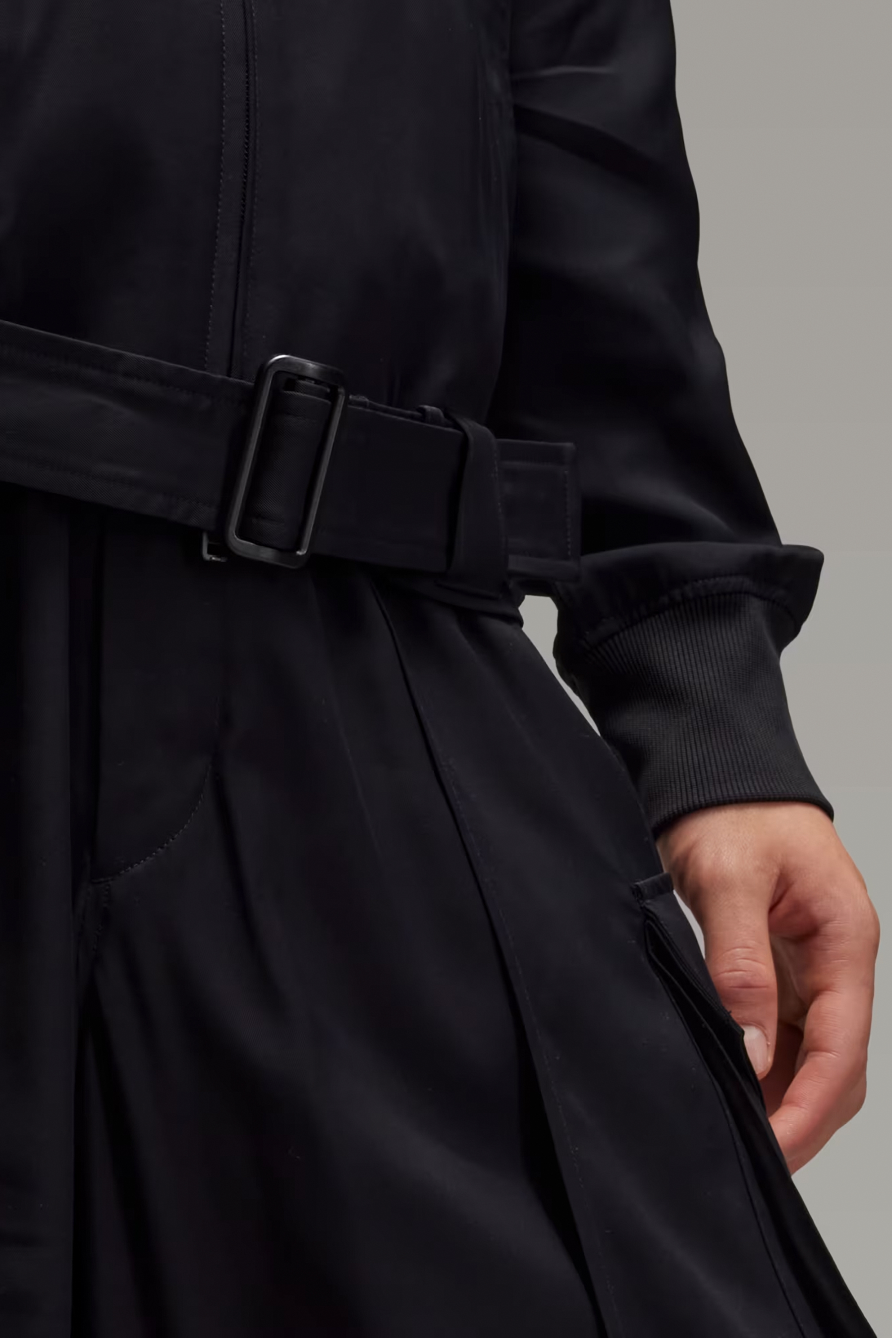 Y-3 Loose Fit Rayon Twill Hooded Jacket