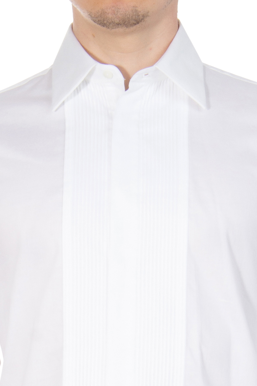 PAUL SMITH Pleated Front Cotton Evening Shirt