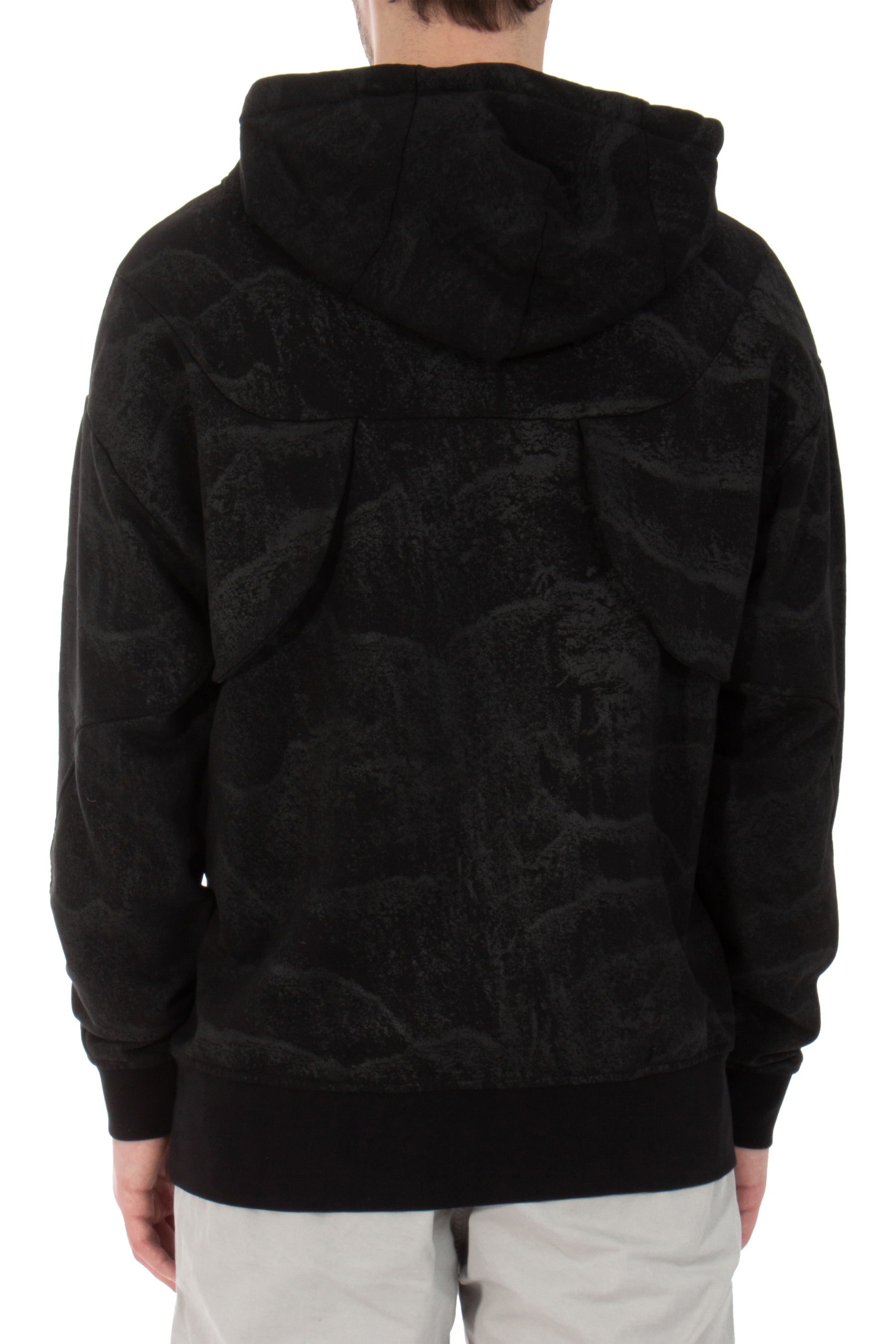 RE:VOLVER ATELIER Black Sand Print Cotton Hoodie